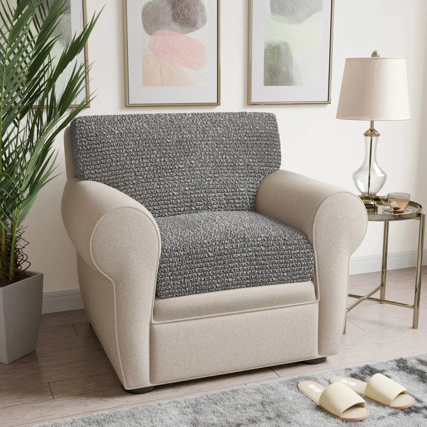 Premium Microfiber Seat Cushion Cover - Soft & Durable Sofa Chair Protector - Perfect for Living Room, Office, or Car Use