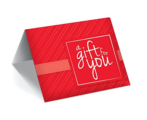 500 Pack Premium Gift Card Presenters with Red Stripe - Elegant Gift Box Holders for Christmas, Birthday & Special Occasions - Perfect for Retail Stores, Corporate Gifts & Party Favors