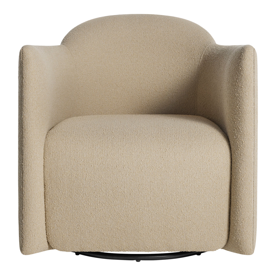 About Face Swivel Lounge Chair - 360° Rotating Modern Accent Chair for Living Room, Bedroom & Office - Comfortable PU Leather Recliner with Ottoman