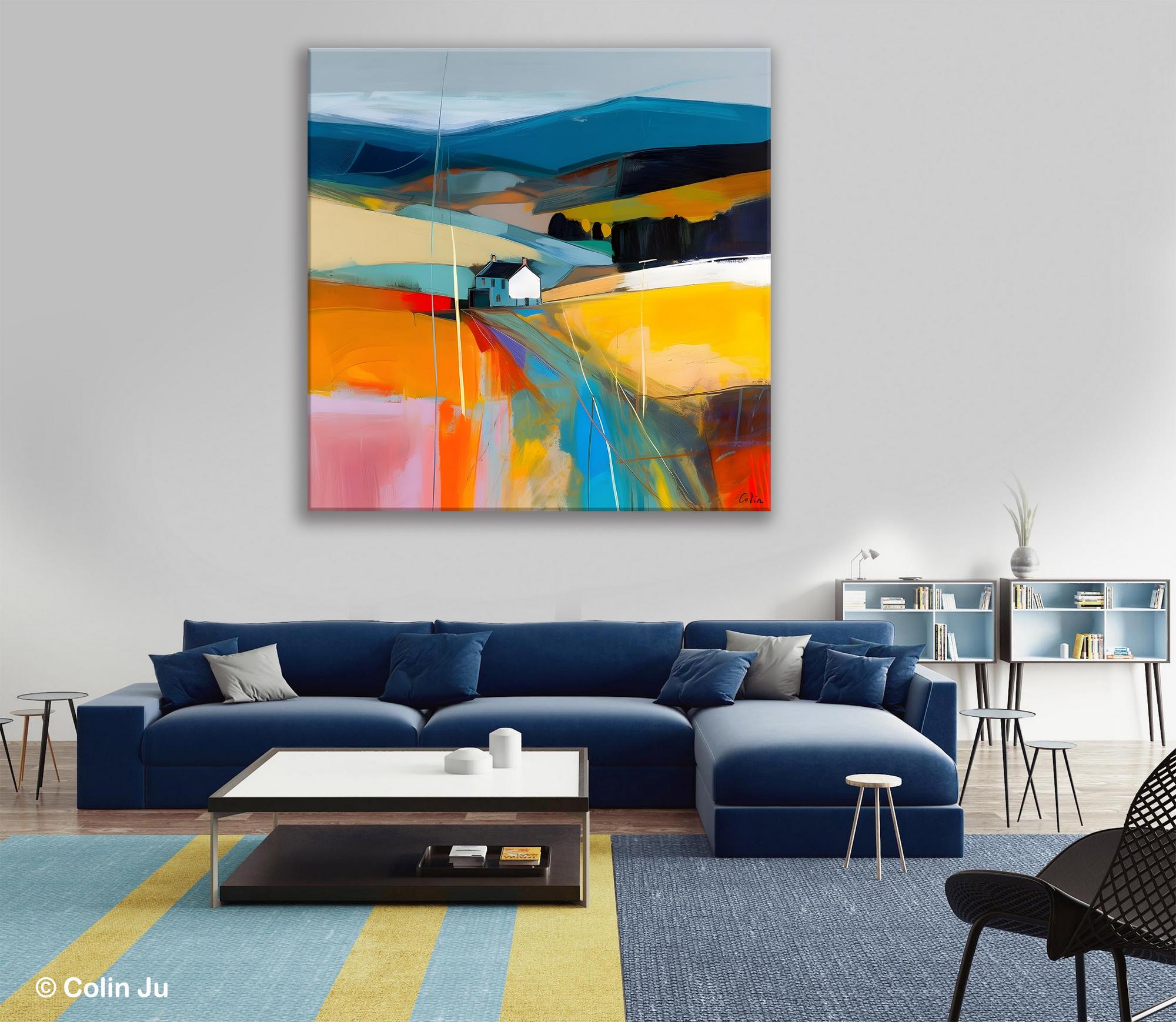Contemporary Abstract Acrylic Painting - Large Oversized Wall Art for Living Room, Original Modern Canvas Artwork | Perfect for Home Decor, Office & Gallery Display