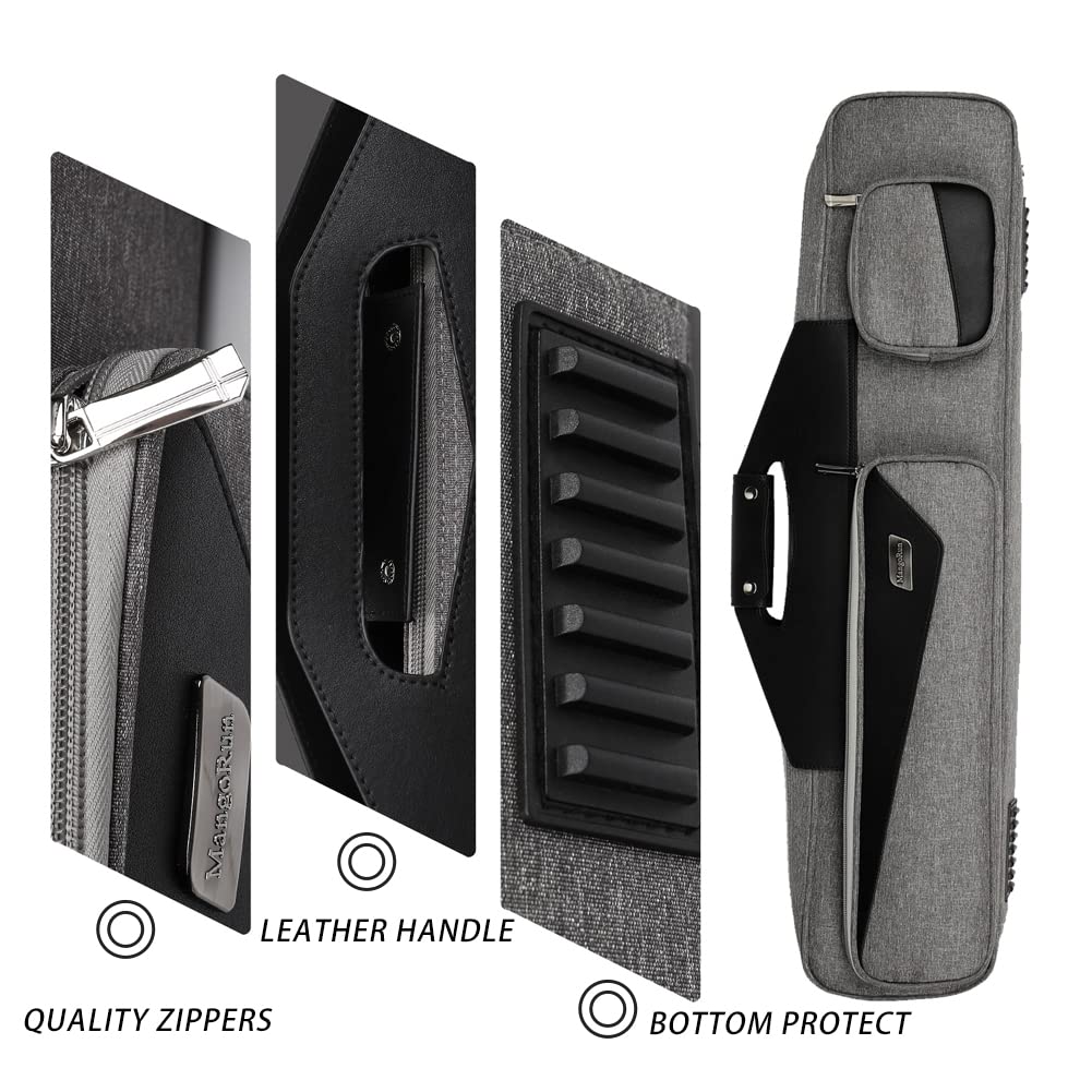 **4x4 Pool Cue Case with Backpack Straps – Durable Carrying Case for 4 Pool Cues – Perfect for Travel, Tournaments & Storage**