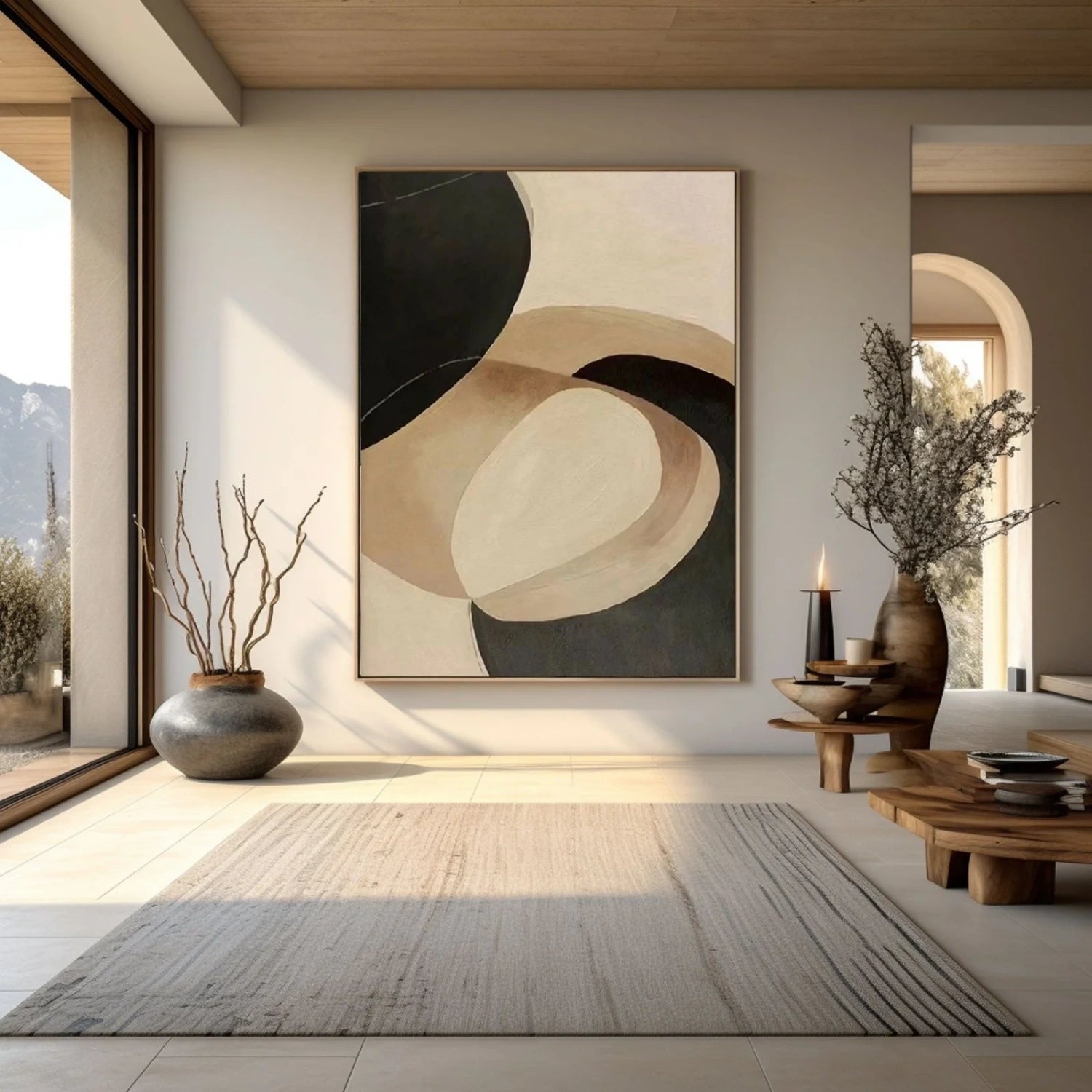Abstract Tranquility Art Painting #WS265 - Modern Wall Decor for Living Room, Bedroom & Office - Handmade Canvas Artwork for Home & Office Decor