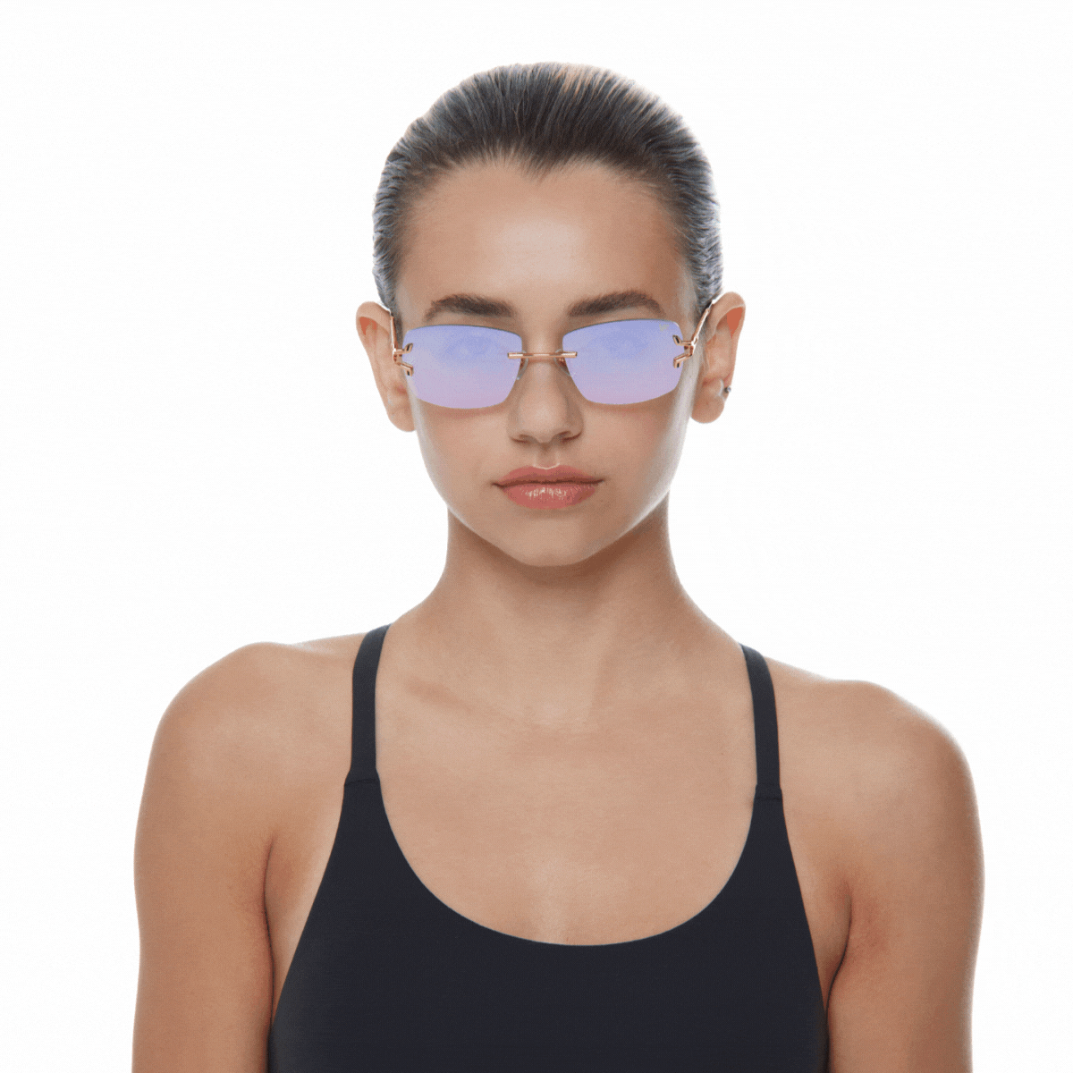 24KT Gold Rimless Drill Mount for Glasses - Premium Eyewear Accessory for Bal Harbour Style | Perfect for Reading, Driving & Fashion