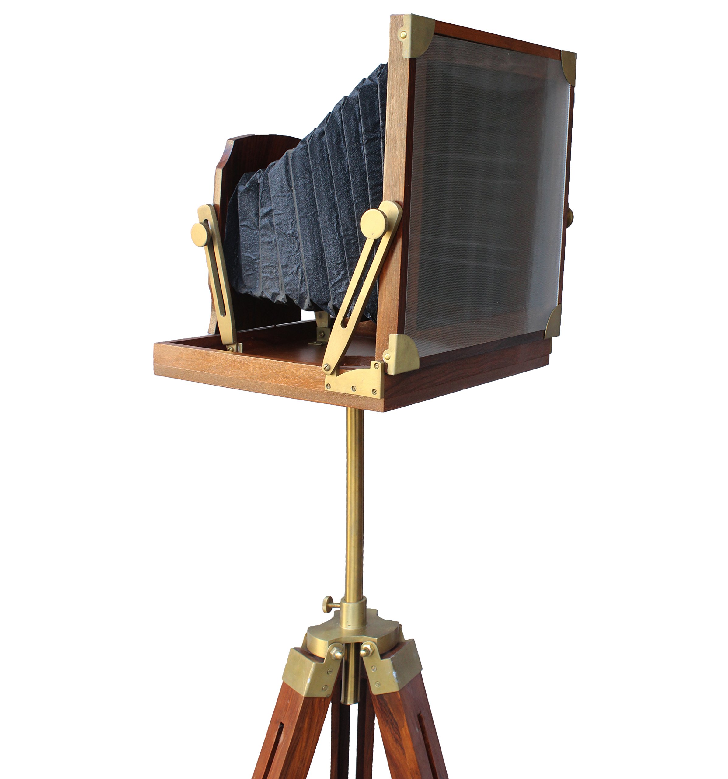Vintage Wooden Tripod for Retro Cameras - Handmade Classic Royal Brown Tripod 12