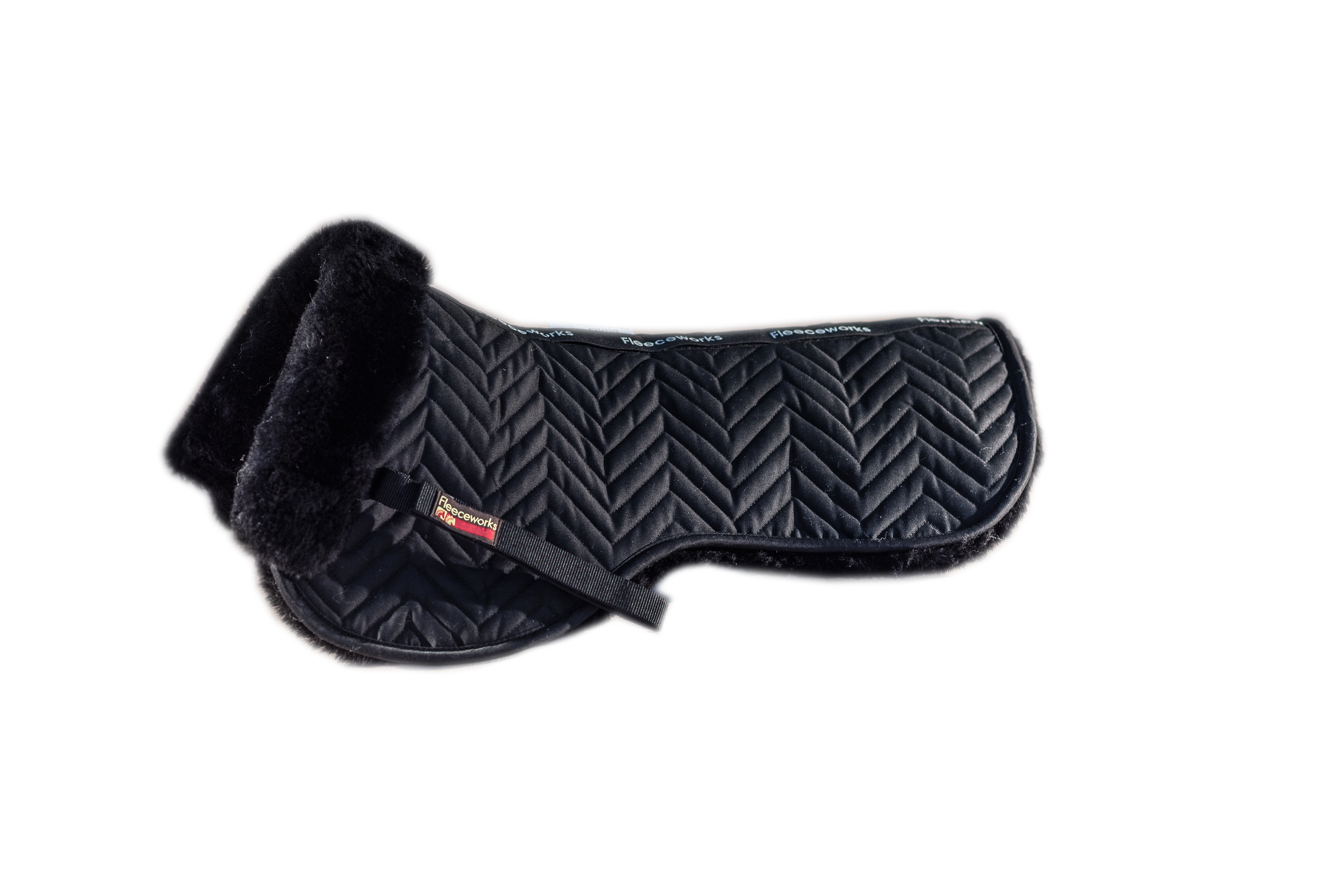 Premium Sheepskin Half Pad with Banded Edge & Front Inserts - All-Purpose Riding Pad for Horses - Perfect for Dressage, Jumping & Trail Riding