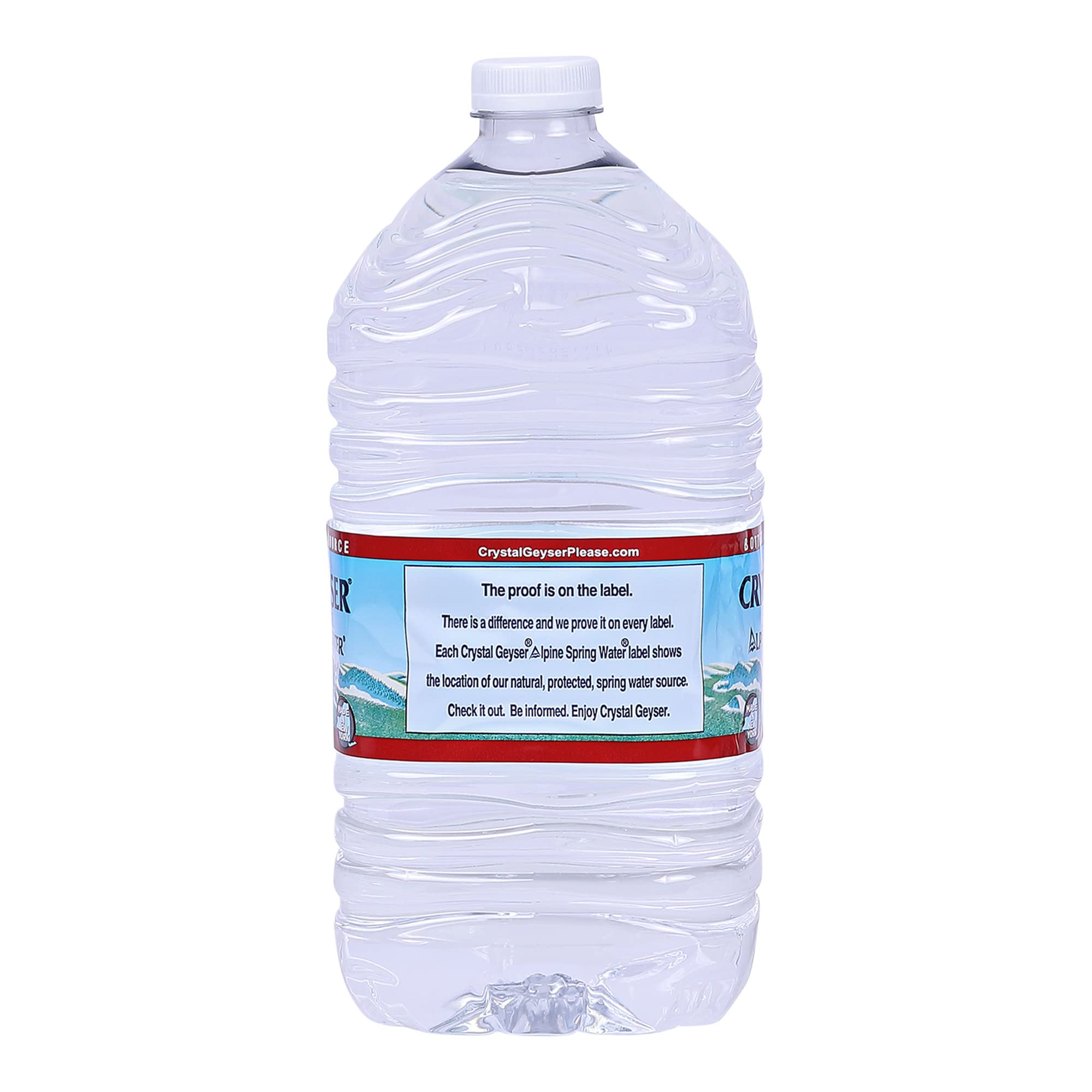 Crystal Geyser Natural Alpine Spring Water - 6 Gallons of Pure Source Bottled Drinking Water for Home, Office & Outdoor Hydration