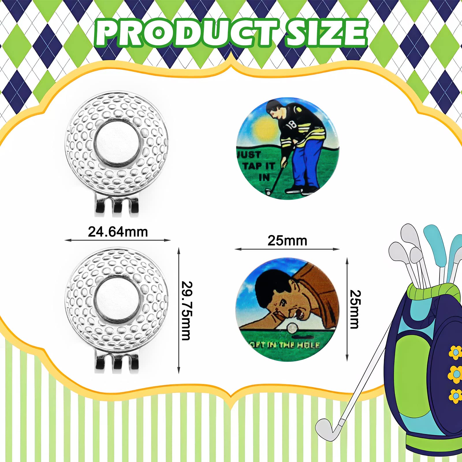 Magnetic Golf Ball Marker & Hat Clip - Funny & Unique Golf Accessories for Men & Women | Perfect Golf Gifts for Players, Tournaments & Casual Games