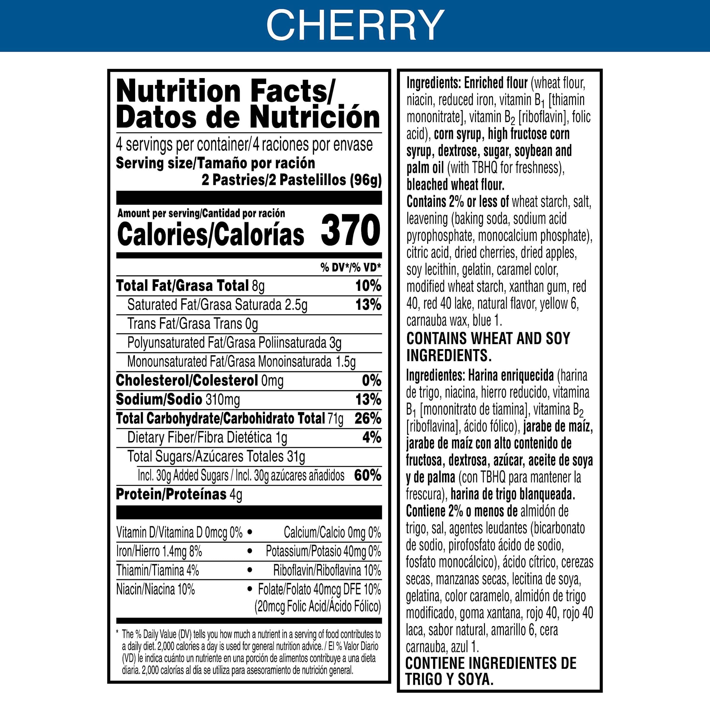 Pop-Tarts Frosted Cherry Toaster Pastries - 13.5oz Box (8 Count) | Breakfast Food, Kids Snacks, Quick Breakfast Idea for Busy Mornings & School Lunches