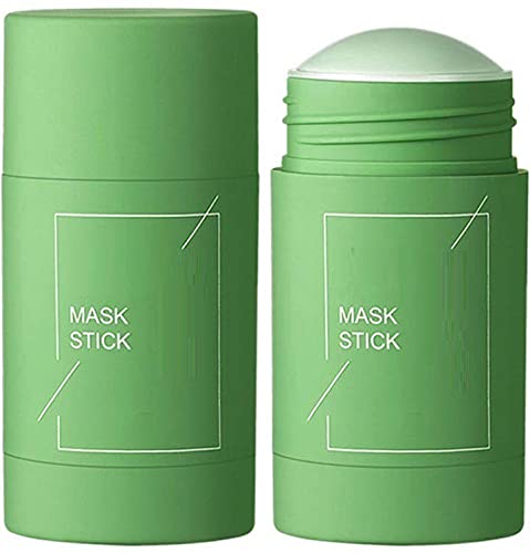 Best Natural Green Tea Mask Stick - Deep Cleansing, Oil Control & Anti-Acne - Moisturizing & Refreshing Solid Face Mask for Oily & Acne-Prone Skin - Perfect for Travel, Gym & Quick Skincare Routine