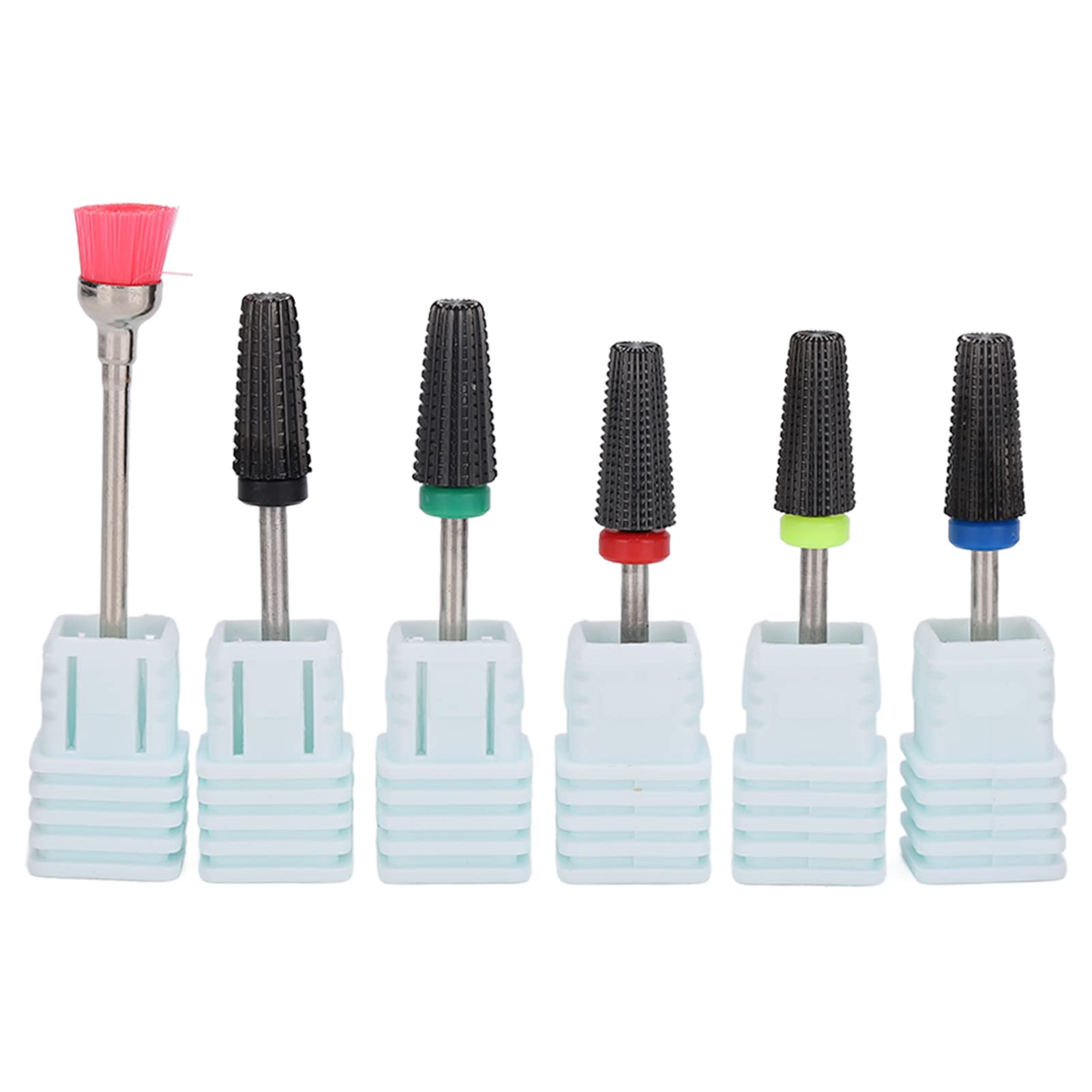 Professional Nail Drill Bits Set - 2-Way Rotation Tungsten Steel Gel Polish Removal Kit with Dust Brush & Grinding Heads for Manicure Pedicure | Home Salon & Nail Art Accessories | Perfect for DIY Nail Care & Professional Salons