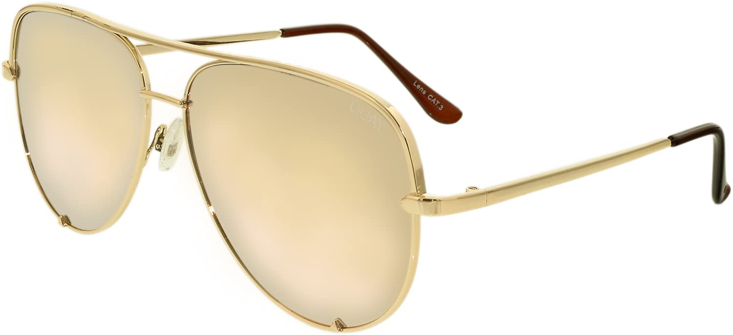 Quay Aviator Sunglasses for Men & Women - Oversized UV Protection Lenses, High Key Extra Large - Perfect for Beach, Driving & Outdoor Activities