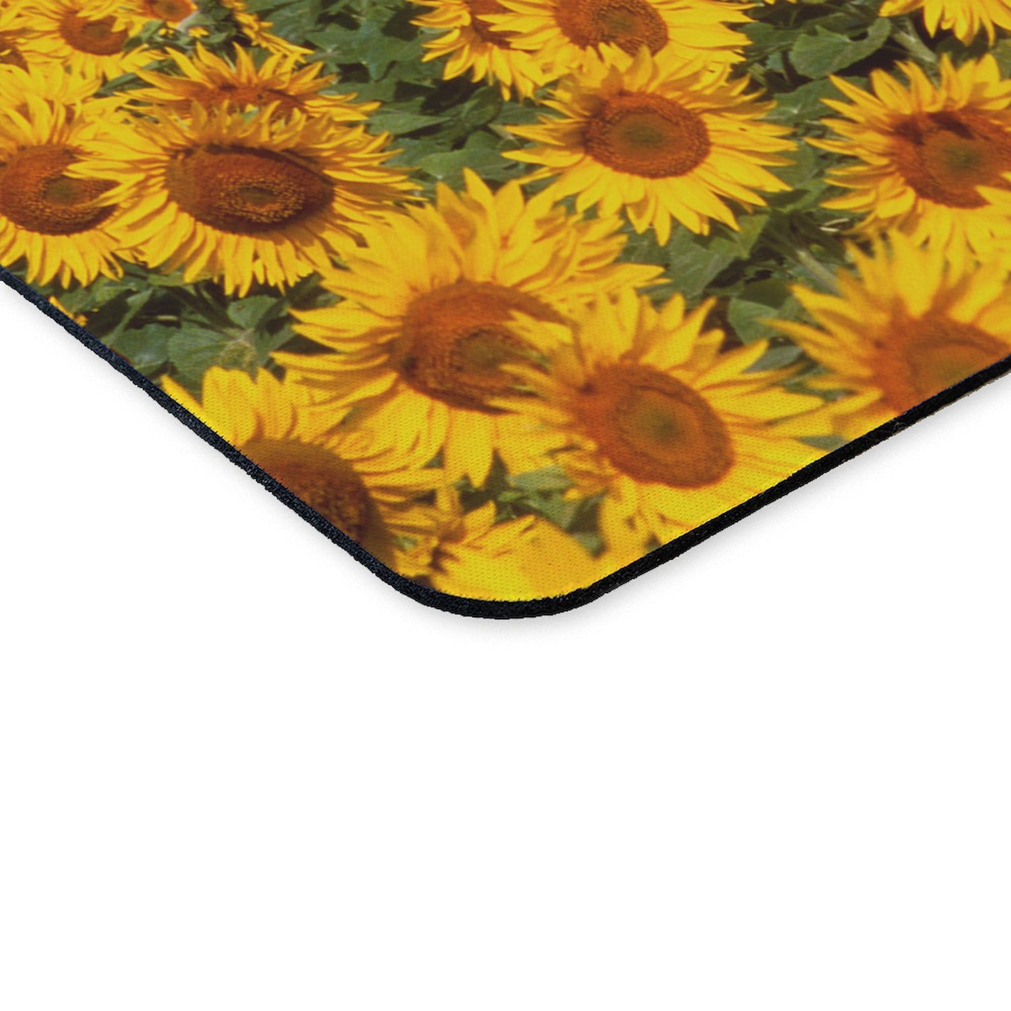 Field of Sunflowers France Non-Slip Rubber Gaming Mouse Pad | Computer Desk Mat for Office & Home Use | Perfect for Work, Gaming & Decor
