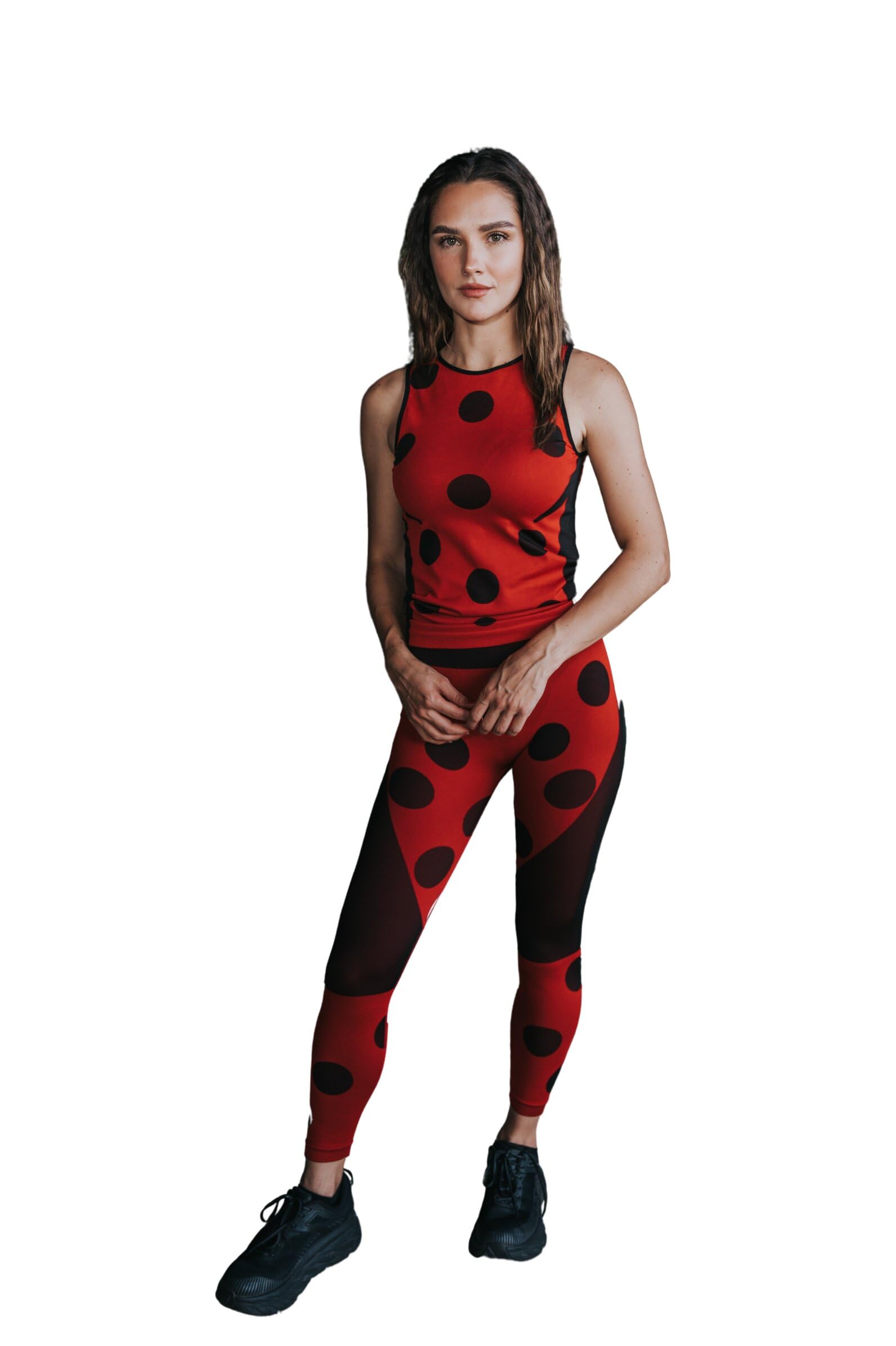 Miraculous Ladybug Women's Cosplay Costume - Active Workout Tank Top Set for Gym, Yoga, Running - Superhero Inspired Fitness Outfit for Cosplay Events & Comic Conventions by MAXXIM