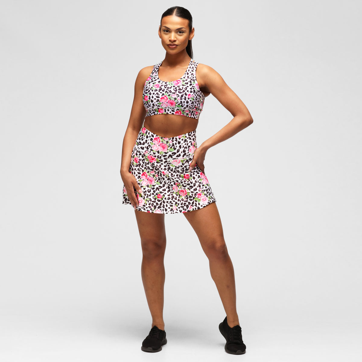 Jungle Rose Skort - Women's Floral Print Tennis Skirt with Built-in Shorts for Sports & Casual Wear | Perfect for Golf, Tennis, and Summer Outfits