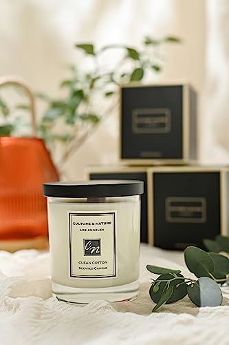 Lime Basil & Mandarin Scented Soy Candle - 8oz 100% Natural Soy Wax with Wooden Wick | Long-Lasting Clean Burn | Luxury Home Fragrance for Relaxation, Spa, Yoga & Meditation
