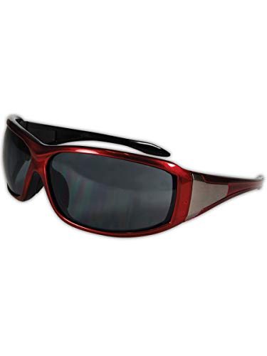 72-Pack MAGID Anti-Fog Safety Glasses with Wraparound Frame - Red/Black Frame & Grey Lens for Construction, Lab Work & DIY Projects | ANSI Z87.1 Certified Protective Eyewear