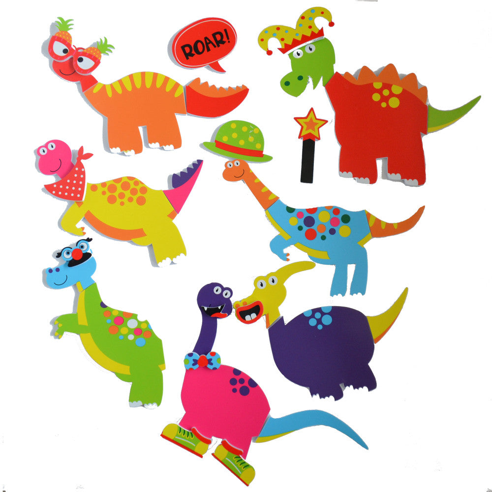 Buddy & Barney Magical Mix & Match Dinosaur Bath Stickers for Kids - Fun Waterproof Bathtub Decals for Toddlers & Children's Bathroom Decor