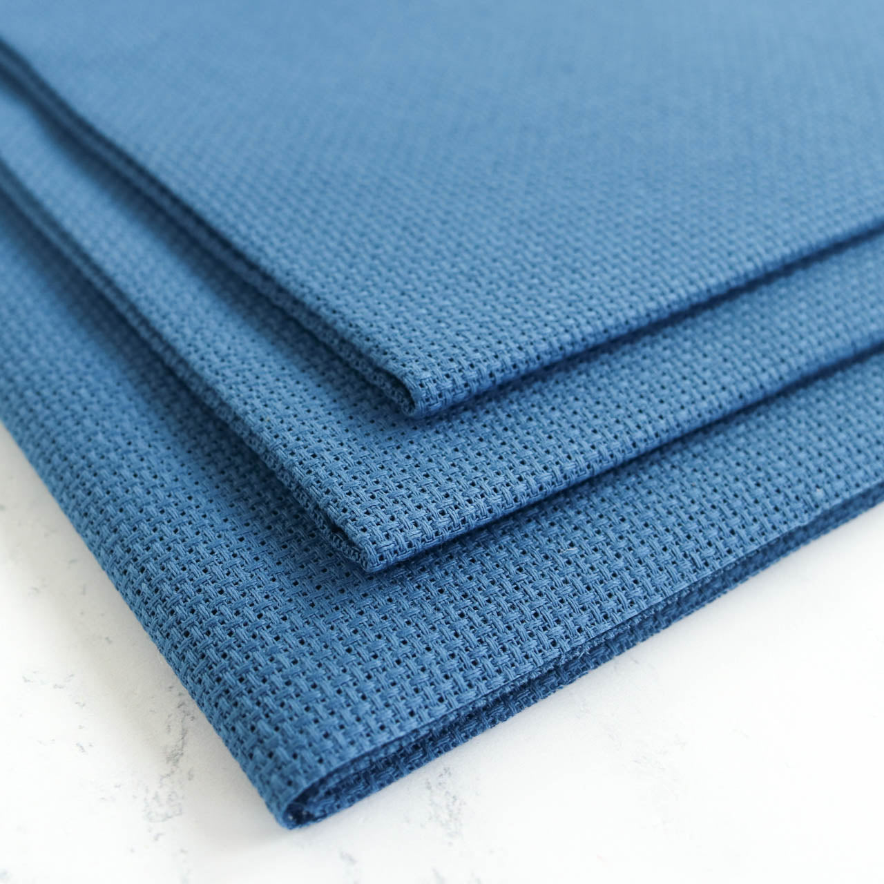 Premium Nordic Blue Aida Cross Stitch Fabric 14 Count - Evenweave Cotton for Embroidery & Needlework Projects - Perfect for DIY Crafts, Home Decor, and Gift Making