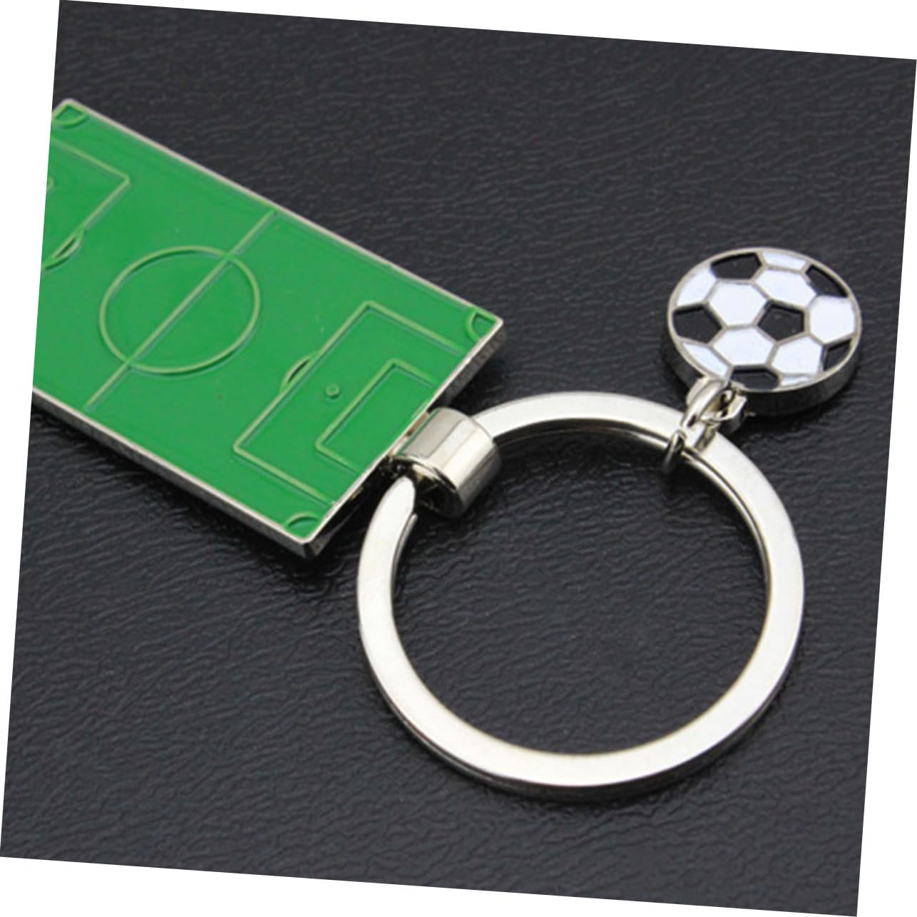 GAROZATION 2-Pack Mini Football Field Keychain - Zinc Alloy Sports Pendant for Keys, Backpacks & Gifts - Perfect for Football Fans, Players & Coaches - Great for Game Day, Fan Gear & Team Spirit