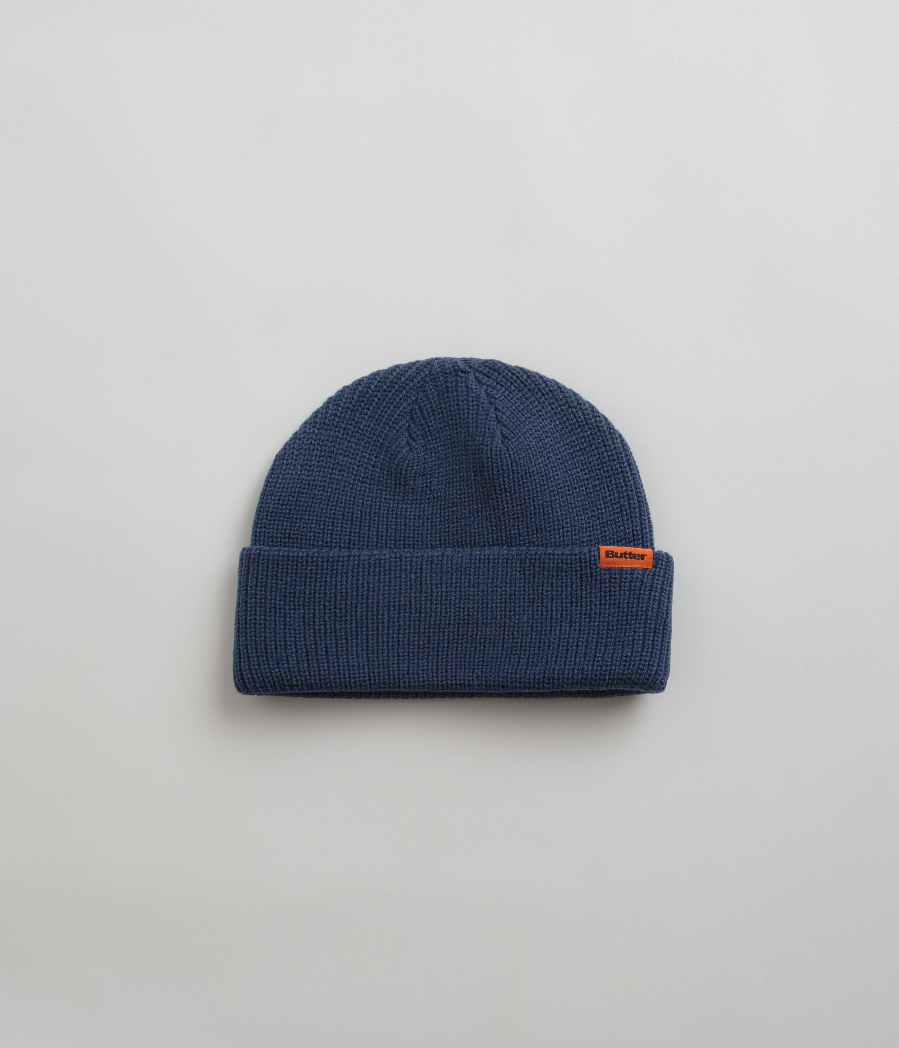 Butter Goods Tall Wharfie Beanie - Navy Blue Winter Hat for Men & Women - Perfect for Skiing, Snowboarding and Cold Weather Outdoor Activities