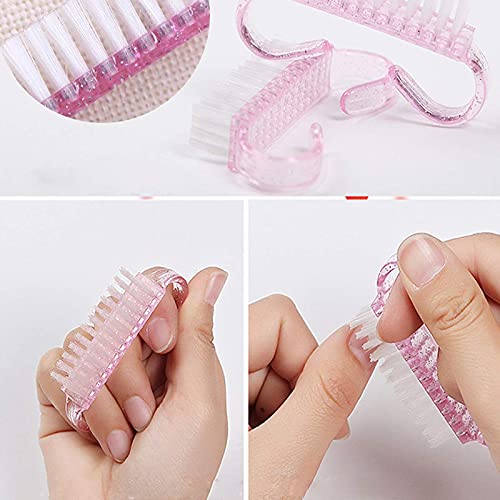 FAMEZA 12PCS Christmas Handle Grip Nail Brush Set - Soft Bristle Nail Cleaning Brushes for Manicure & Pedicure - Perfect for Hands, Toes, Fingernails - Ideal Gift for Women & Kids (Great for Holiday Spa Days & Home Nail Care)
