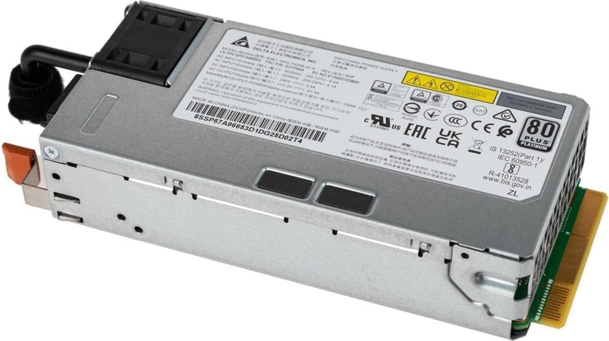 Lenovo 750W Hot-Swappable Power Supply Unit (PSU) - Reliable Server & Workstation Power Solution for Data Centers & Enterprise IT Systems
