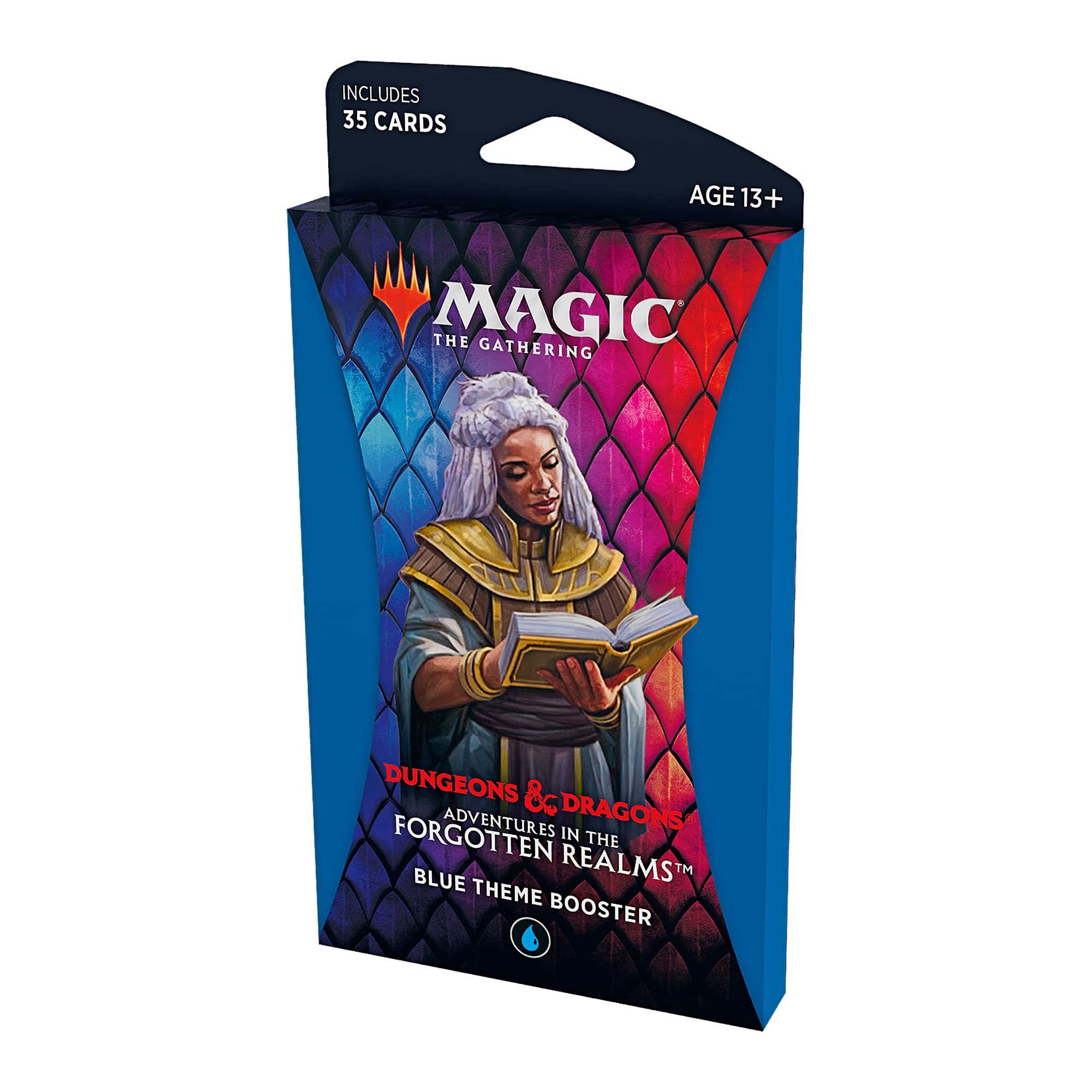 Magic: The Gathering Adventures in The Forgotten Realms Theme Booster - Blue | MTG Dungeons & Dragons Collector Cards for Deck Building & Strategy Gameplay