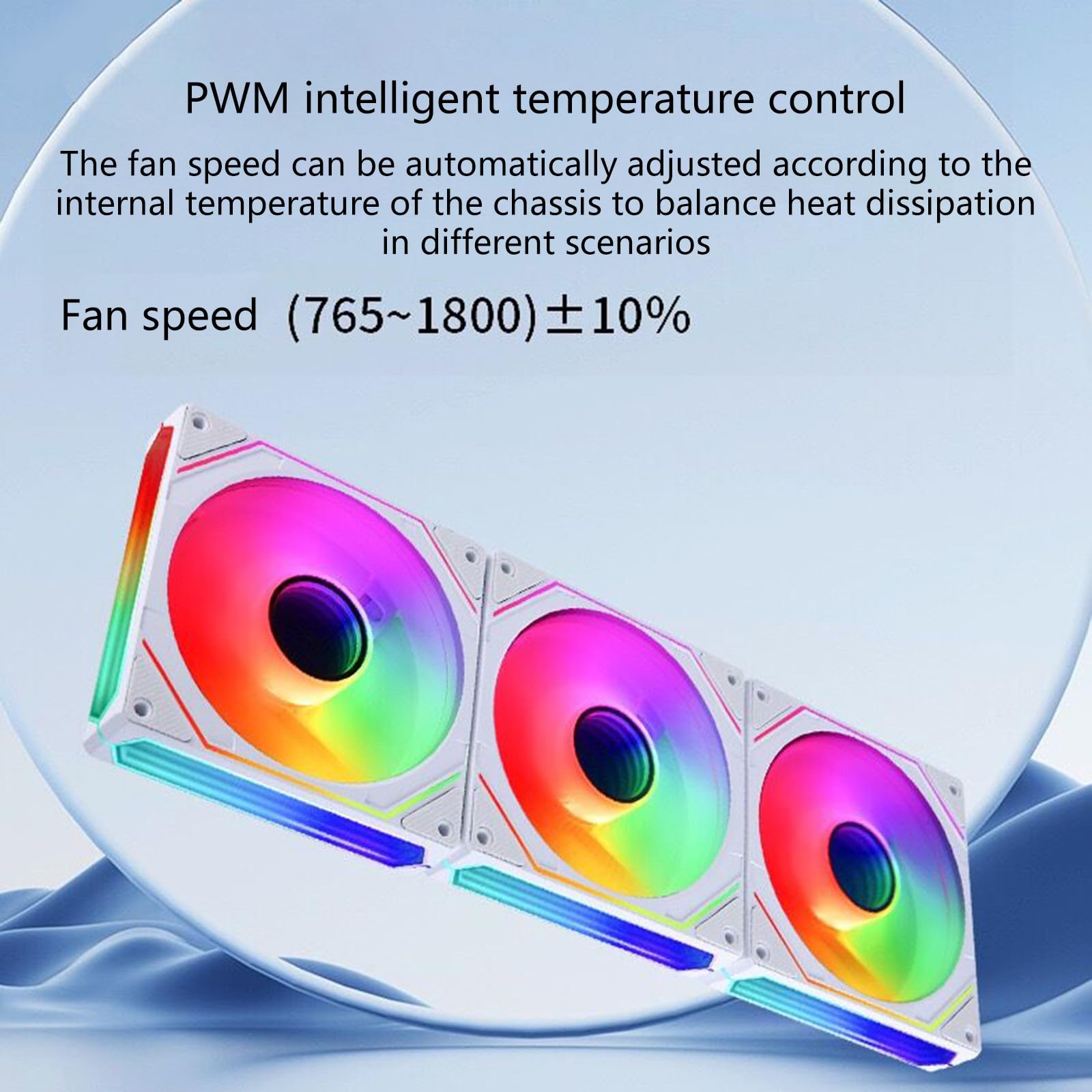 120mm ARGB PC Case Fan with 5V 3Pin Connector - High Performance Cooling Fan for Desktop Computer, Gaming PC & Workstation - Perfect for Case Cooling, RGB Lighting & System Airflow Enhancement