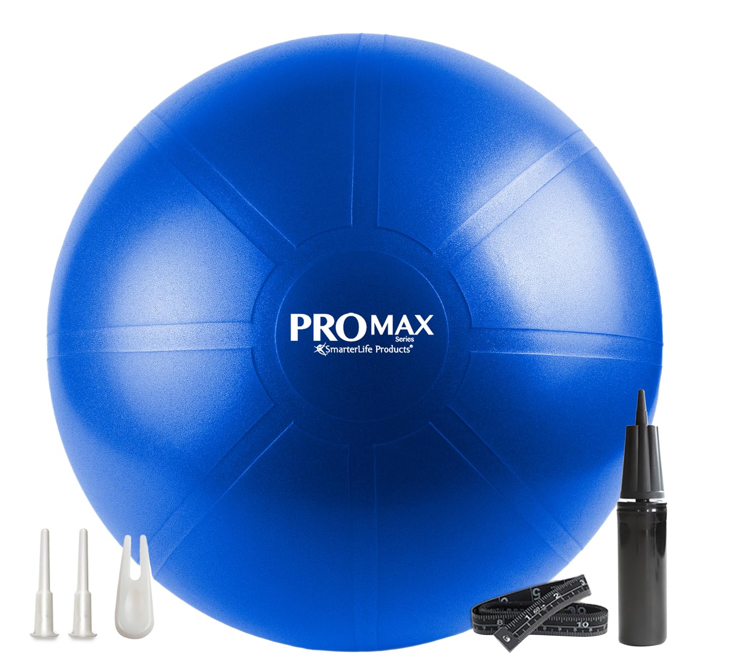 SmarterLife PRO MAX Exercise Ball - Anti-Burst Yoga Ball for Fitness, Workouts, Stability & Balance Training, Pregnancy & Labor Support - Perfect for Home Gym, Office Chair, Yoga, Pilates & Physical Therapy