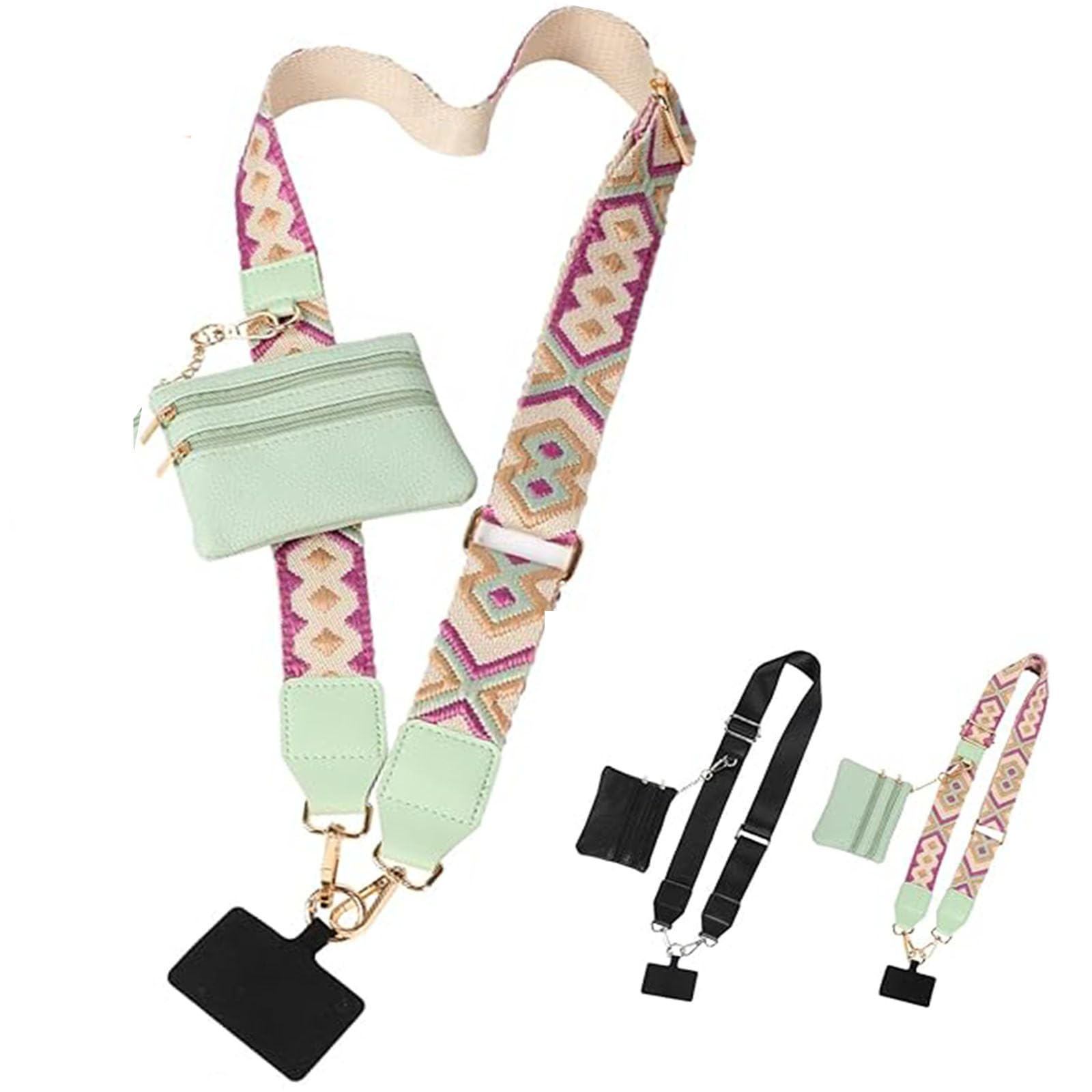 Zippered Cell Phone Organizer with Adjustable Crossbody Strap - Secure Phone Holder Alternative to Handbags & Wallets - Perfect for Travel, Shopping, and Everyday Use