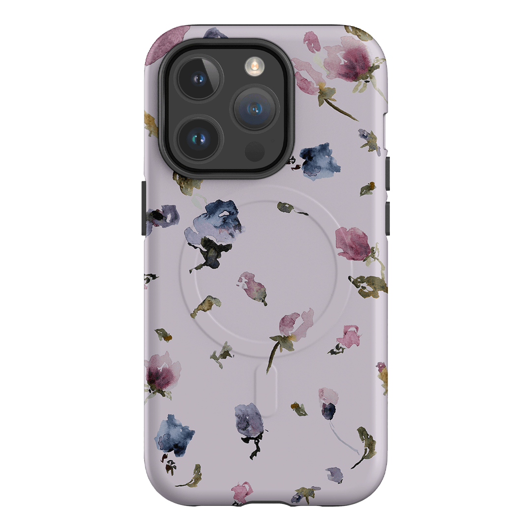 Violet Floral Phone Case for iPhone & Samsung - Slim Protective Cover with Botanical Design - Perfect for Everyday Use, Travel & Outdoor Activities