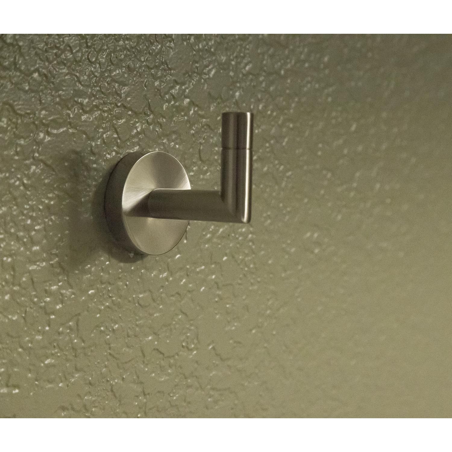 Design House 558338 Graz Robe Hook - Satin Nickel Wall Mounted Hooks for Bathroom, Bedroom, Closet, Kitchen & Office - Perfect for Towels, Robes, Hats, Bags & Coats Organization