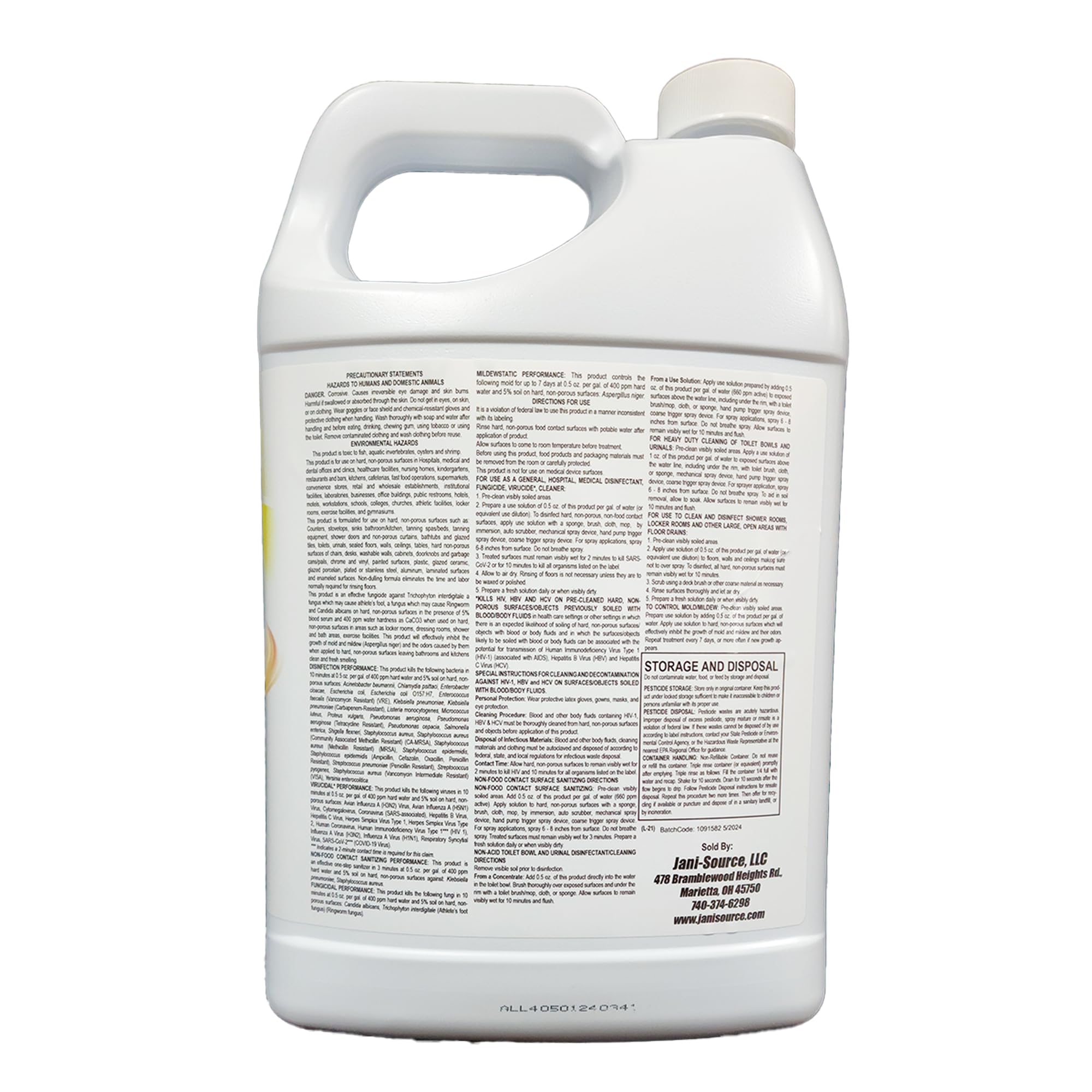 ParvoScrub Vet Grade Disinfectant & Kennel Cleaner - 1 Step Deodorizer Concentrate (4 Gallons) for Dog Kennels, Veterinary Clinics & Pet Facilities - Kills Parvovirus, Bacteria & Odors