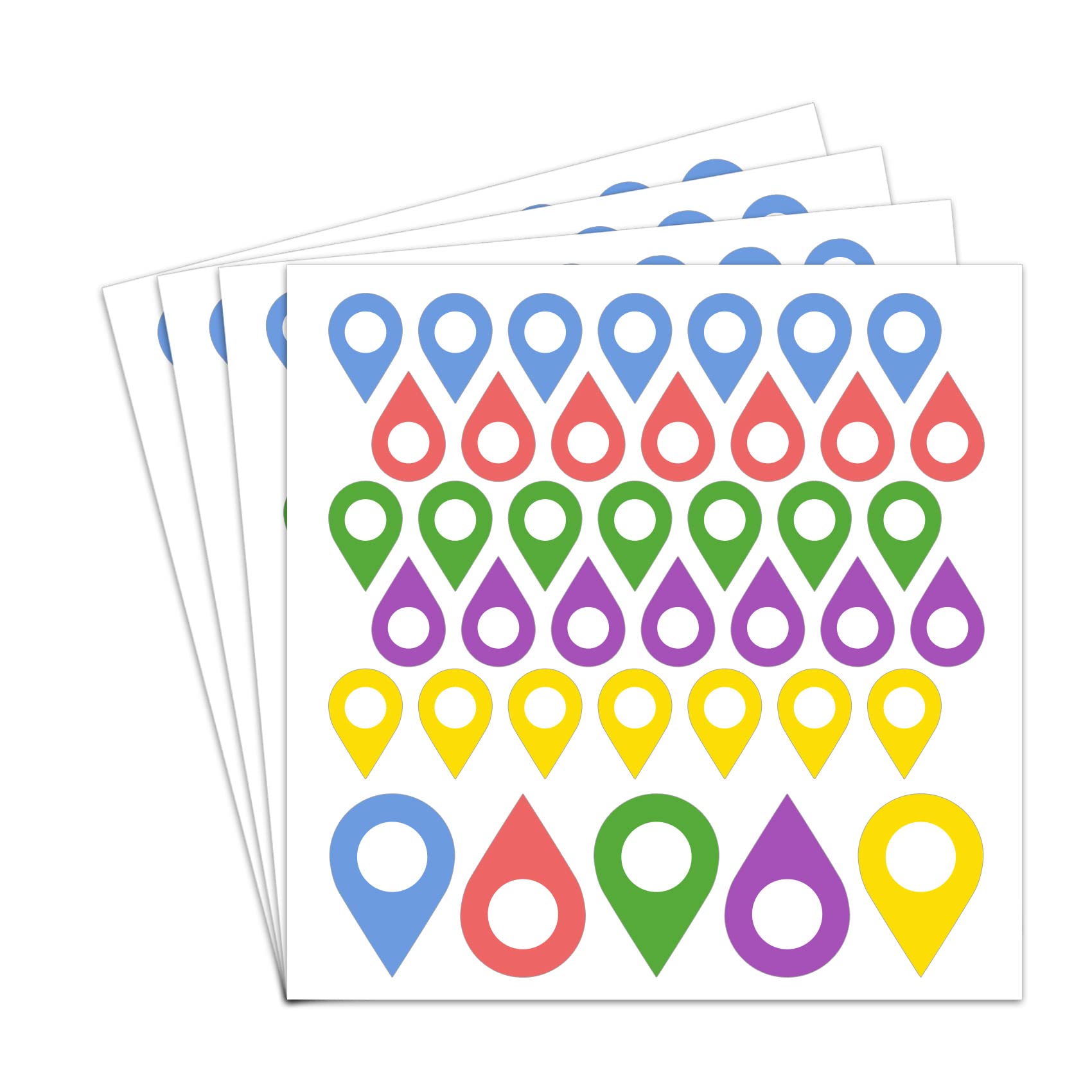 DealzEpic Self-Adhesive Map Location Marker Stickers - Peel & Stick Pointer Labels for Maps, Planners & Bulletin Boards - Perfect for Office Organization, Travel Planning & Classroom Projects