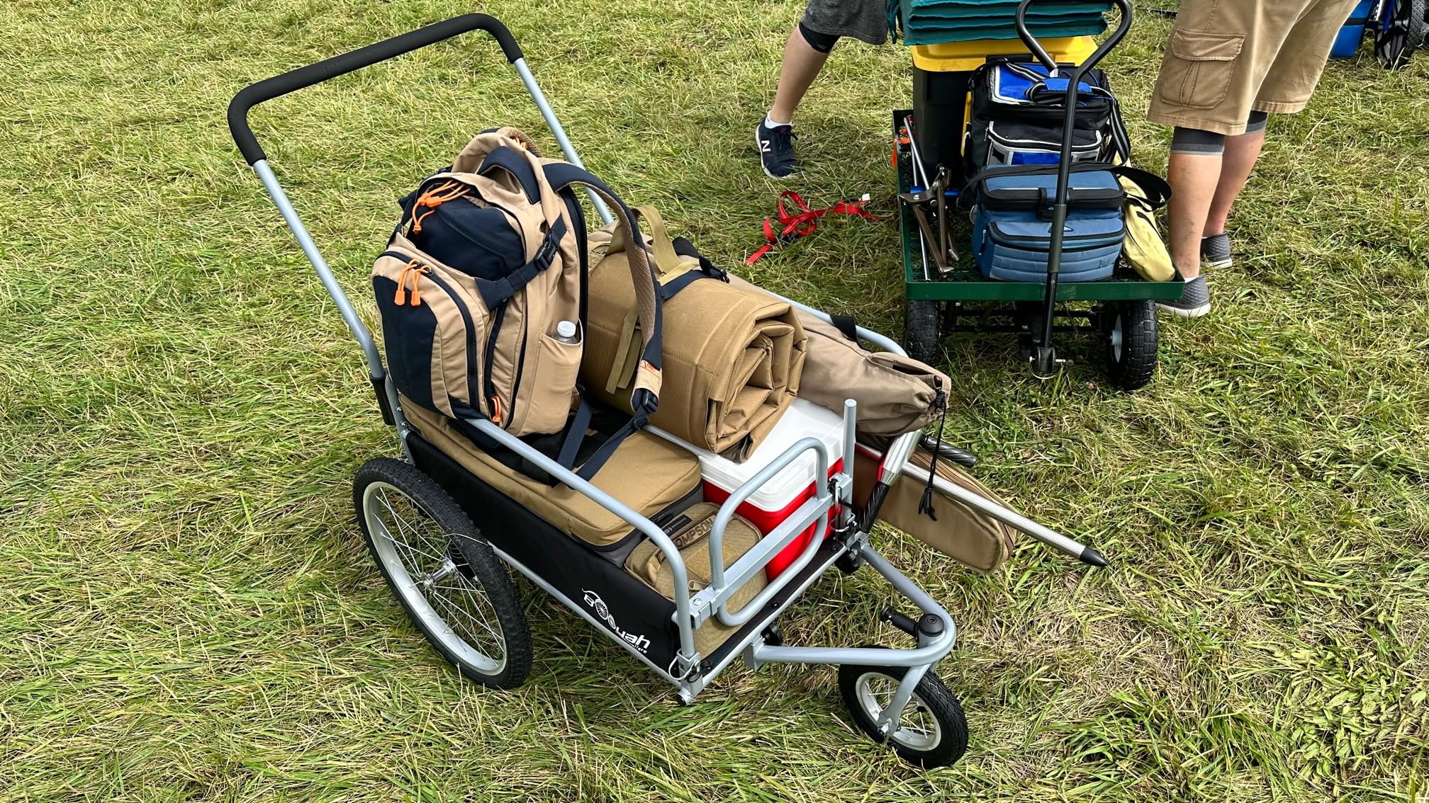 Booyah’s All-Terrain Cargo Stroller & Bike Trailer - Heavy Duty Suspension for Beach, Sports, and Outdoor Adventures - Perfect for Family Outings, Grocery Hauling, and Active Lifestyles