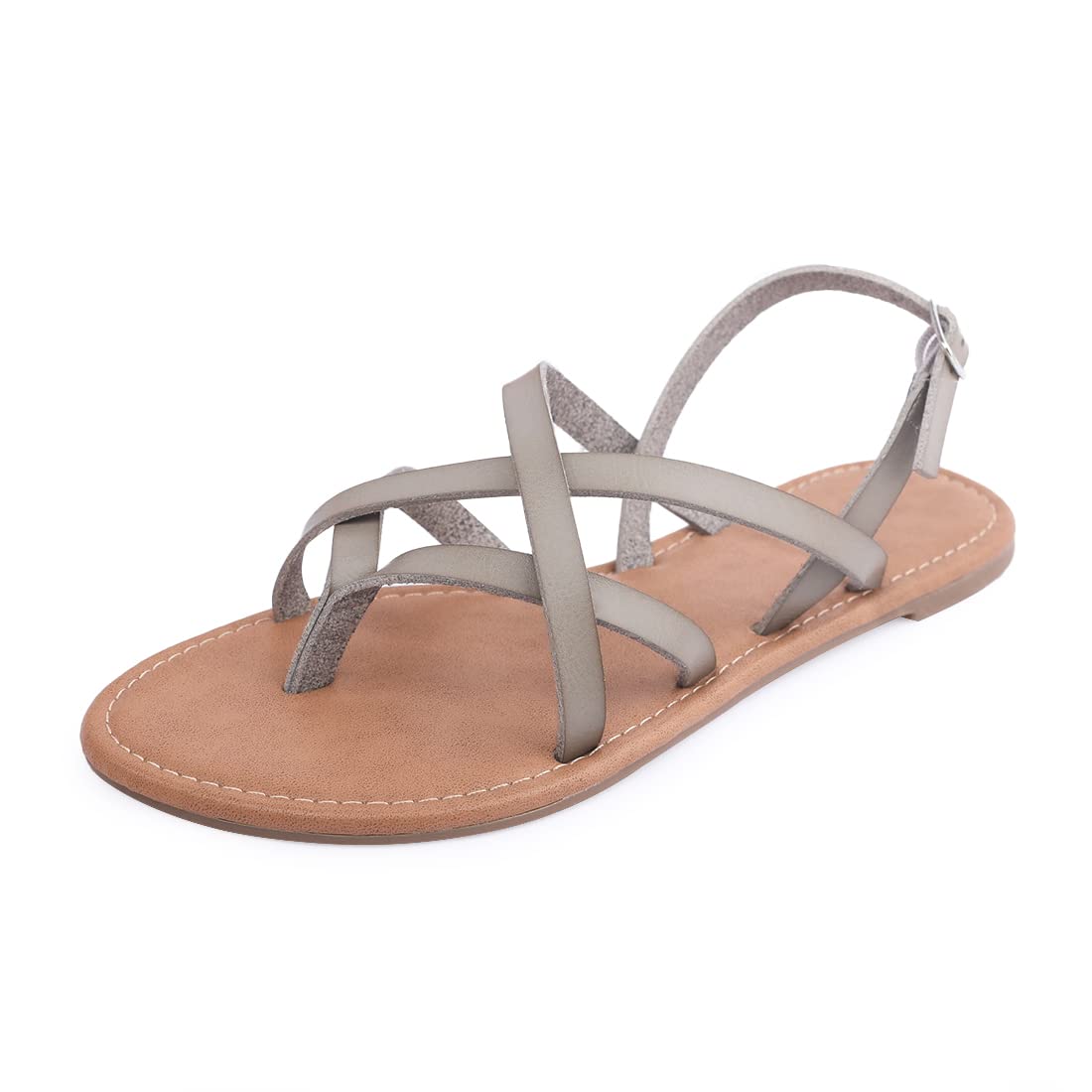 Women's Gladiator Flat Sandals - Strappy Fisherman Sandals with Ankle Strap | Comfortable Summer Beach Walking Shoes for Women