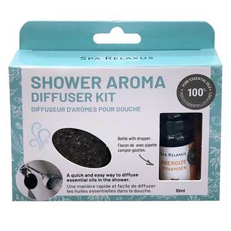 RELAXUS Essential Oil Shower Aroma Diffuser Kit - Aromatherapy for Relaxation & Stress Relief - Perfect for Bathroom, Spa & Home Wellness