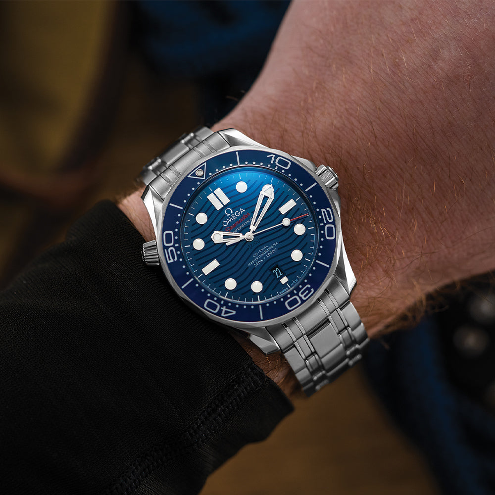 Omega Seamaster Diver 300M Co-Axial Master Chronometer 42mm Blue Men's Luxury Watch with Stainless Steel Bracelet - Perfect for Diving, Swimming & Everyday Wear