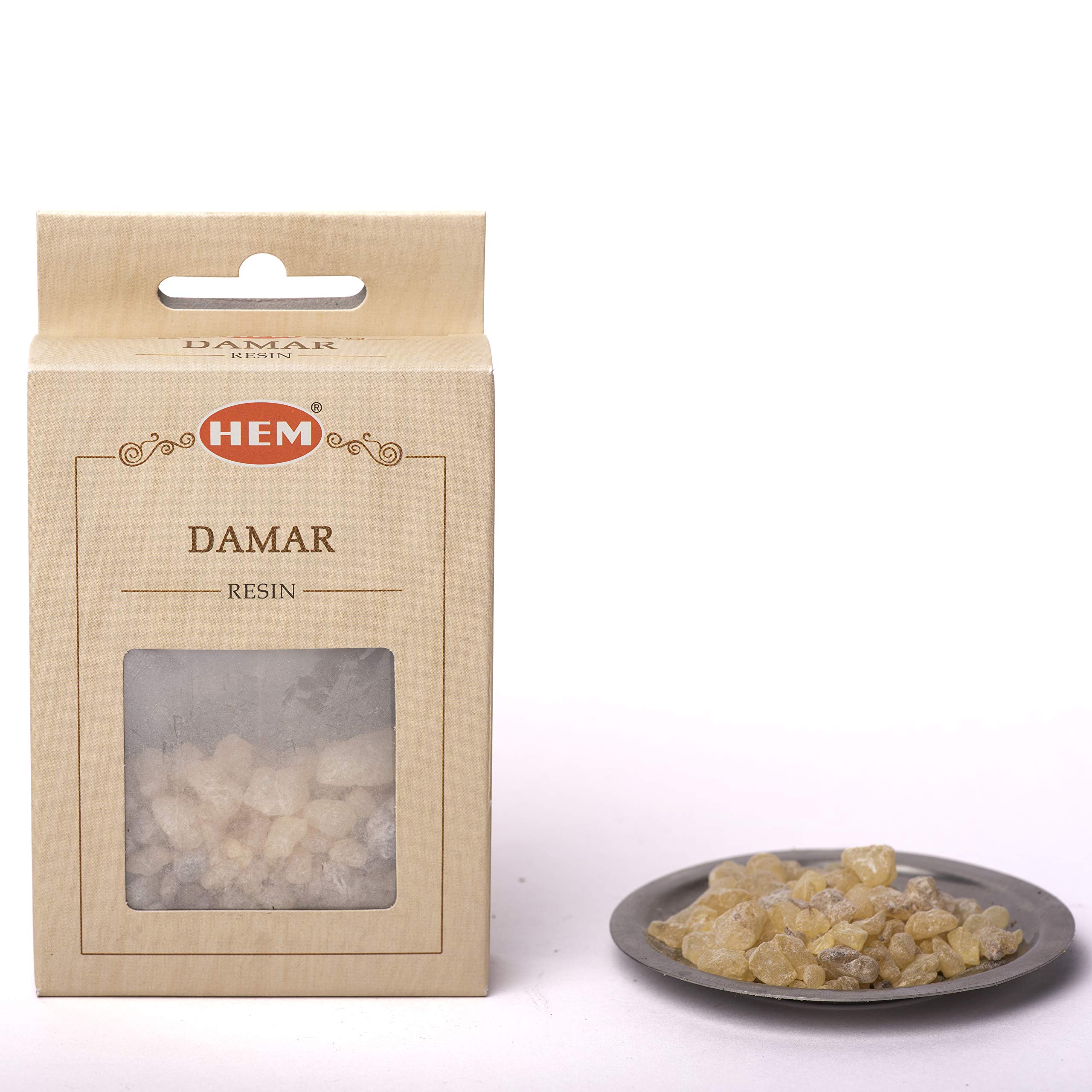 Premium HEM Damar Incense Resin for Charcoal Burning - 100% Natural Aromatherapy Resin with Long-Lasting Fragrance | Air Purifier & Relaxation Aid | Perfect for Meditation, Yoga, Home Spa & Gift Giving (30g)