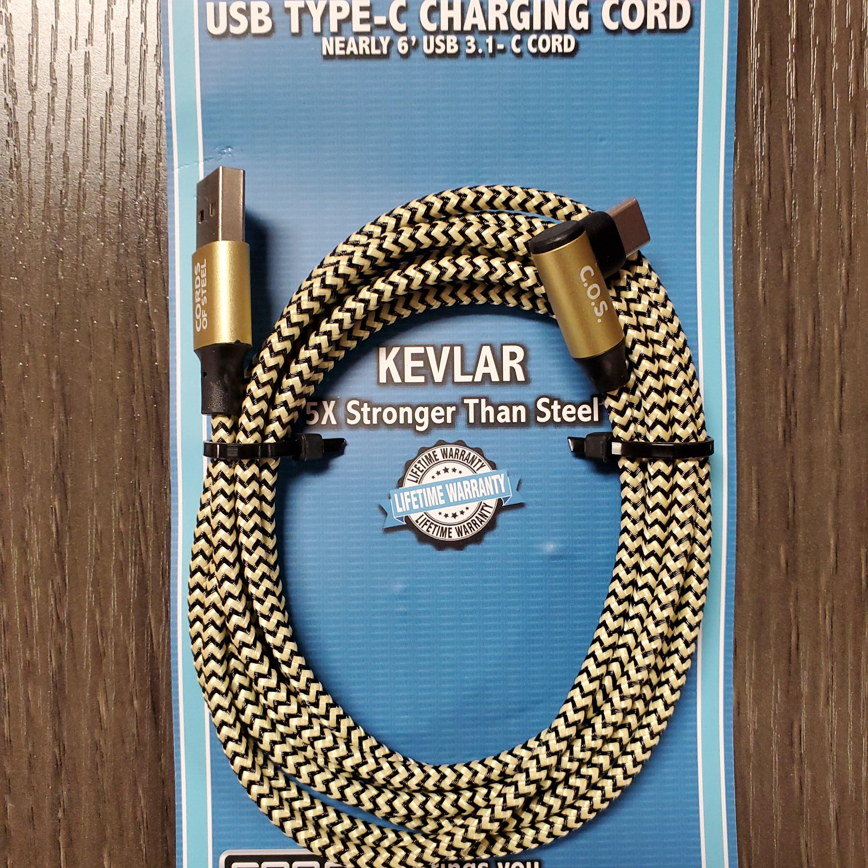 Premium Braided Type C Steel Cord - Durable Yellow & Black Charging Cable for Fast Charging | Perfect for Home, Office, and Travel Use
