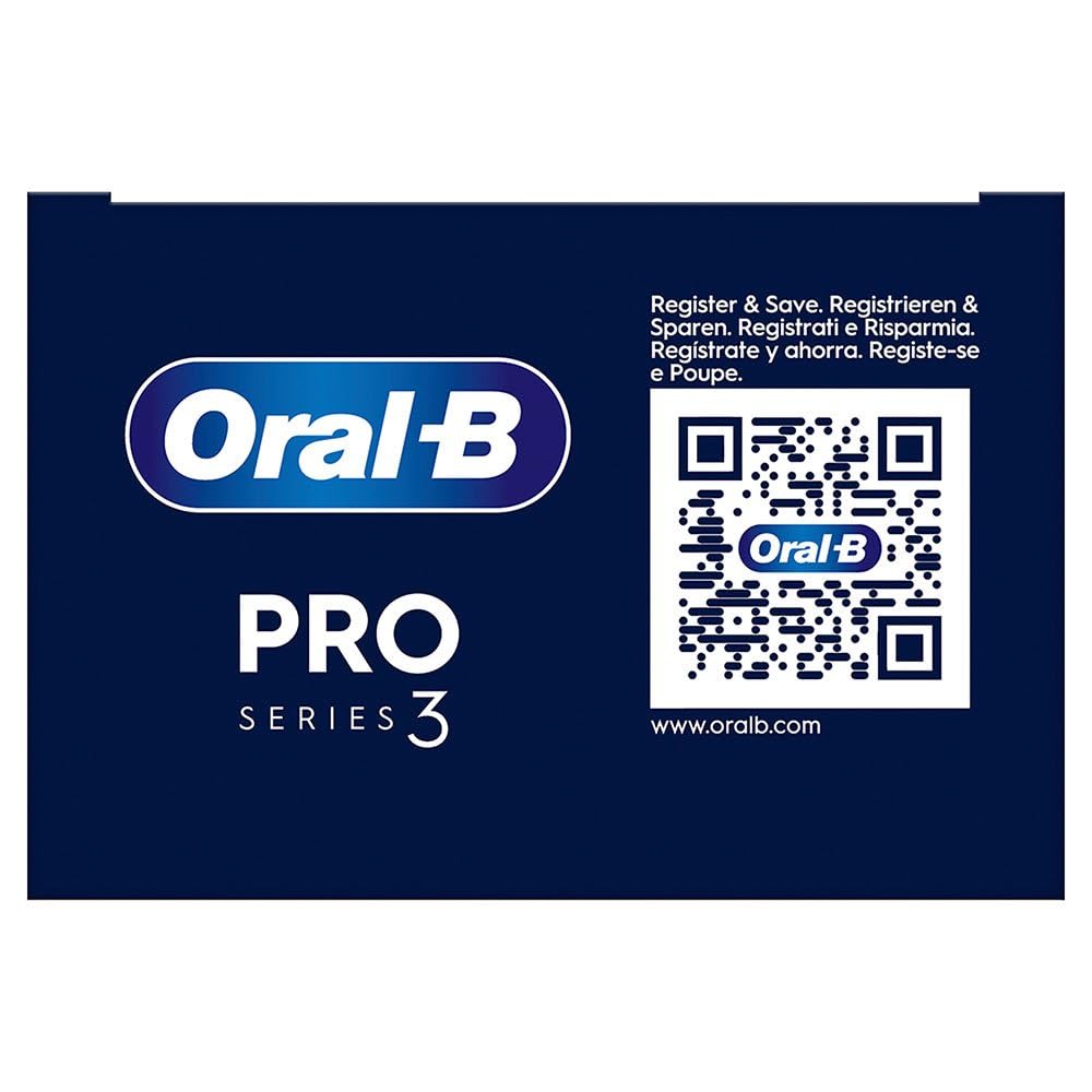 Oral-B Pro Series 3D White Electric Toothbrush - 1 Rechargeable Brush Head, 3 Cleaning Modes, Timer, Plaque Removal for Deep Cleaning - Perfect for Travel & Daily Oral Care