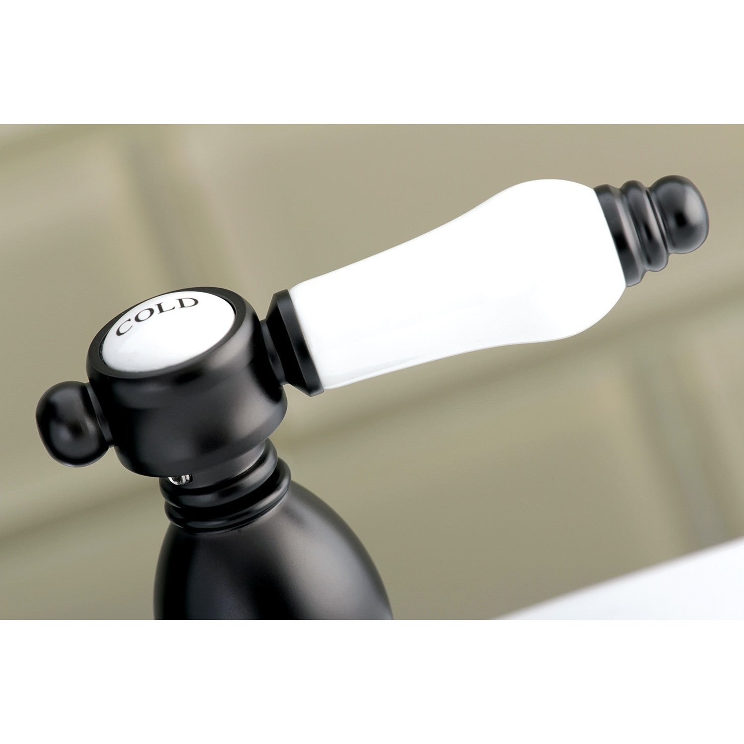Bel Air KB1605BPL Oil Rubbed Bronze Bathroom Faucet - 4 Inch Centerset Deck Mount with Pop-Up Drain - Double Handle 3 Hole Design for Sink Vanity - Perfect for Modern Home & Commercial Bathroom Renovations