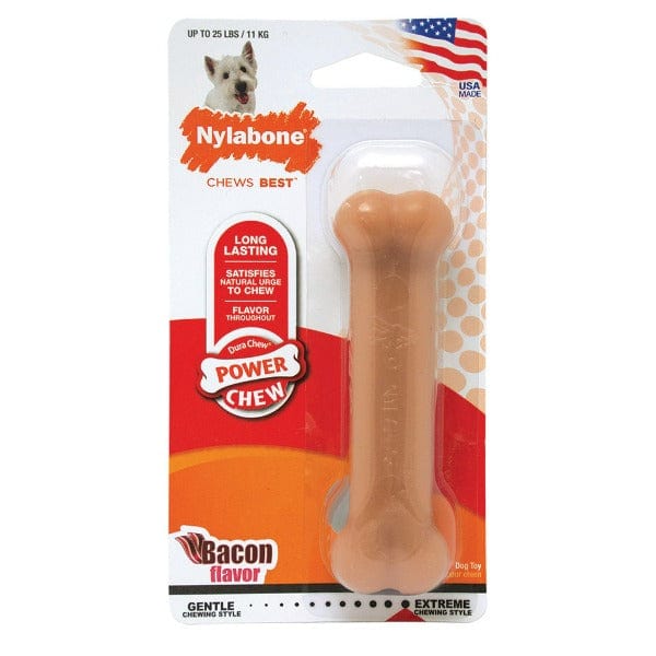 Nylabone DuraChew Bacon Flavored Dog Chew Toy - Long-Lasting Dental Chew for Medium to Large Dogs - Perfect for Aggressive Chewers & Teething Puppies