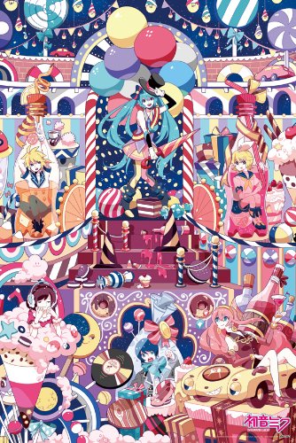 Miku Hatsune 1000-Piece Candy Scented Candles Set - Anime Themed Decorative Candles for Home, Party & Gift Giving - Perfect for Cosplay Events, Birthday Celebrations and Anime Lovers Collection