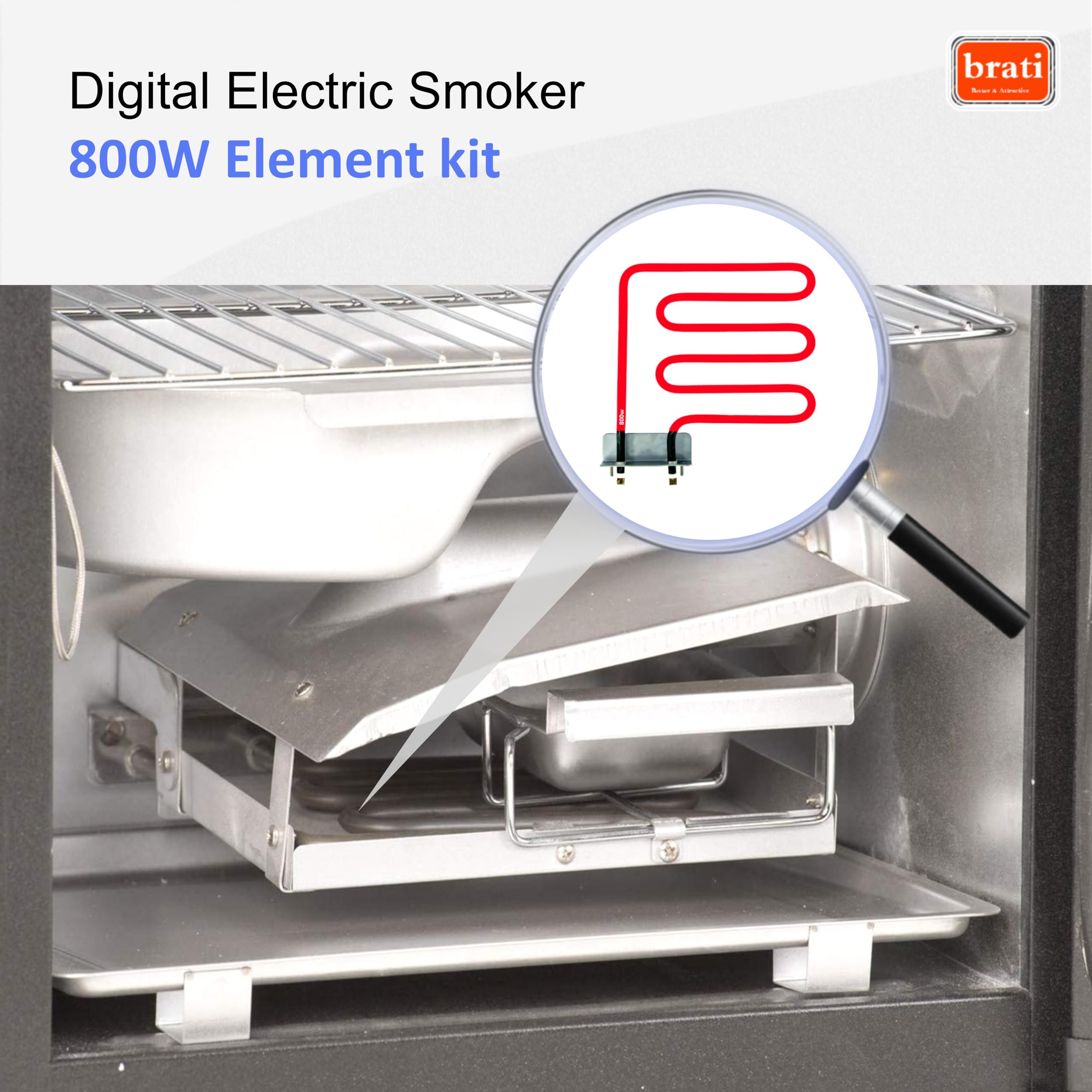 Masterbuilt 30-Inch Digital Electric Smoker Replacement Heating Element Kit - 800 Watt Compatible with Model MB20071117 (9907120011) - Perfect for BBQ, Smoking Meat, and Outdoor Cooking