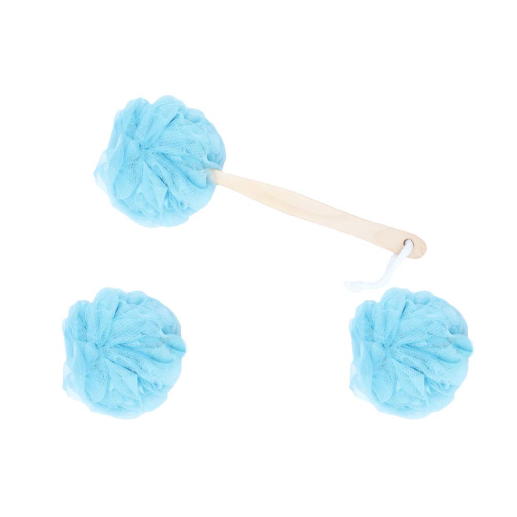 Lurrose Solid Color Exfoliating Loofah Ball - Shower Sponge & Back Scrubber for Deep Cleansing | Bath Body Scrub, Skin Exfoliation & Relaxing Spa Experience
