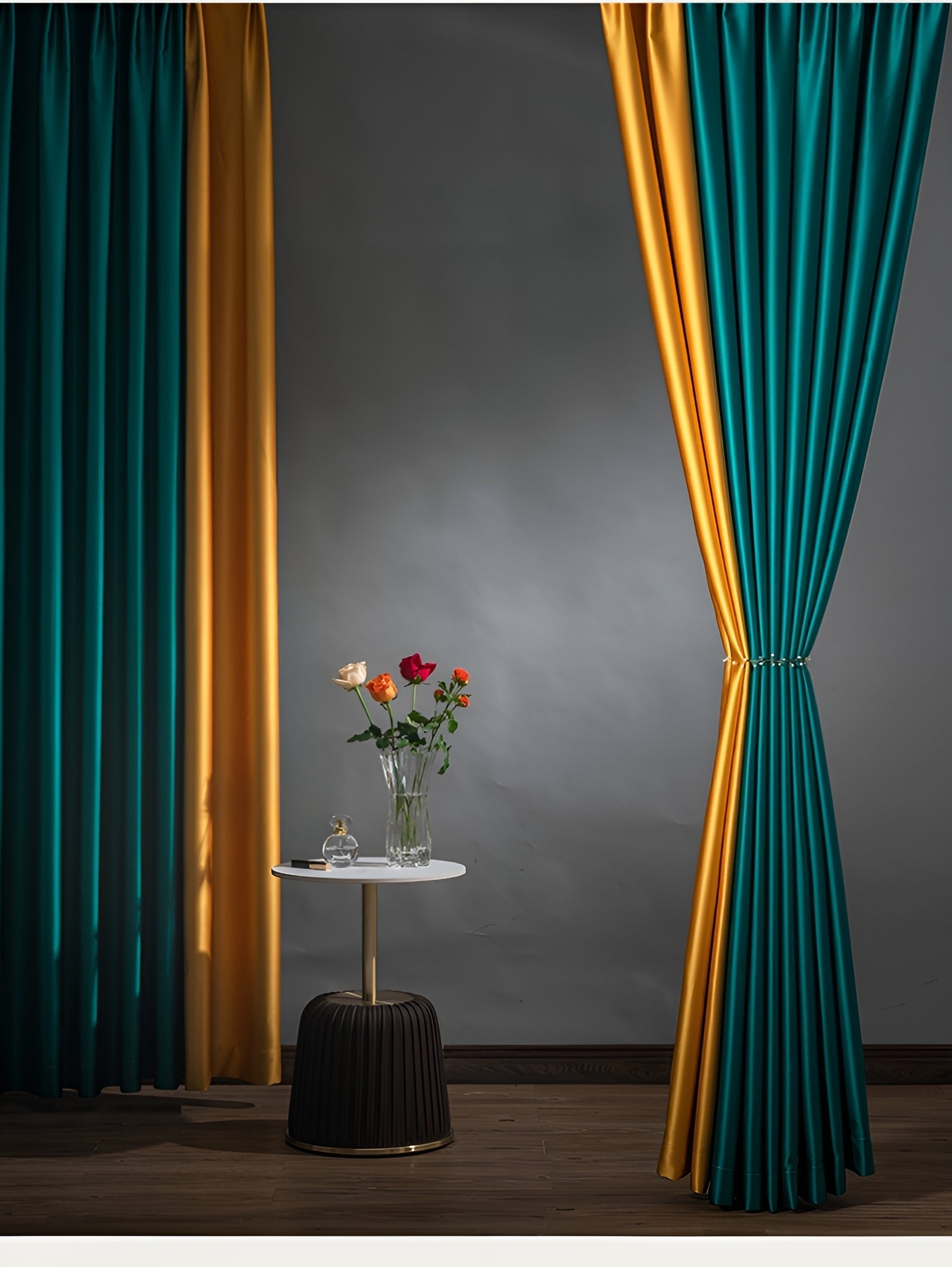 Harper Color Blocking Soundproof Blackout Custom Curtains - Thermal Insulated Window Drapes for Bedroom, Living Room & Home Theater