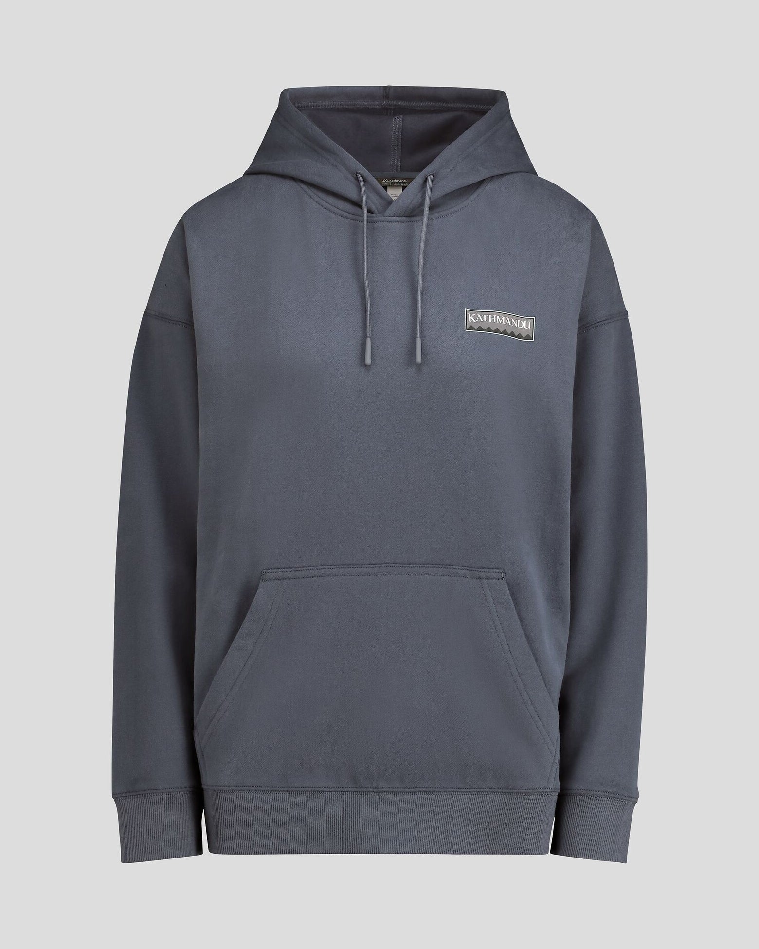 Heritage Logo Women's Slouchy Lightweight Hoodie - Mid Navy | Cozy Casual Wear for Everyday Comfort & Style