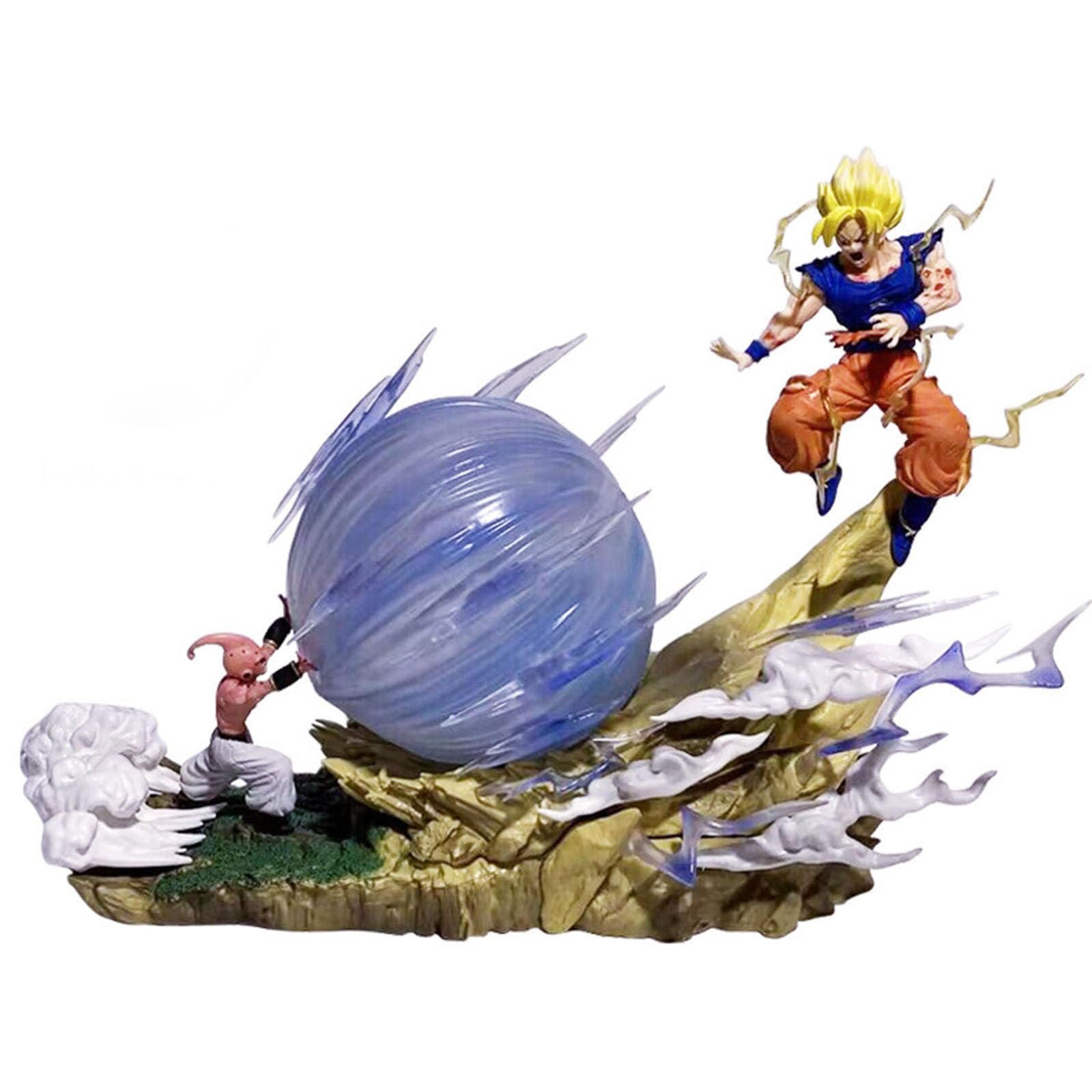 Majin Buu vs Goku Luminous Action Figure - 7.6 Inch Anime PVC Statue Collectible, Dragon Ball Z Home Decor & Gift for Fans | Perfect for Display, Anime Collections & DBZ Themed Rooms