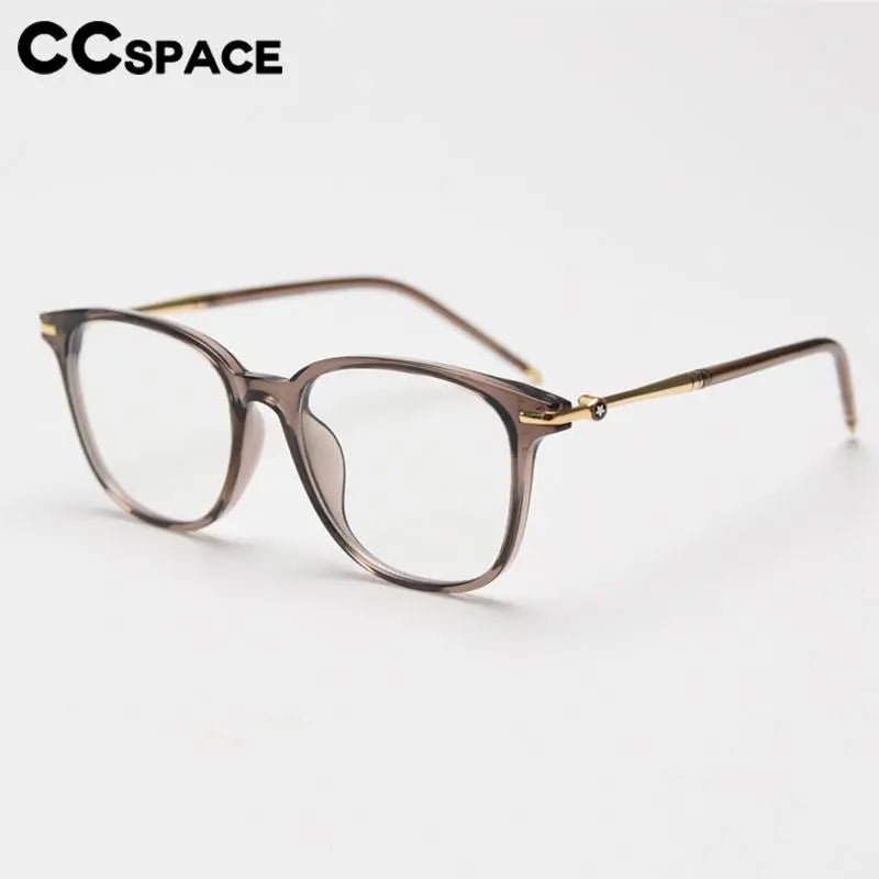 CCspace Unisex Full Rim Square TR90 Titanium Eyeglasses 56968 - Lightweight Durable Frames for Work, Reading & Everyday Wear